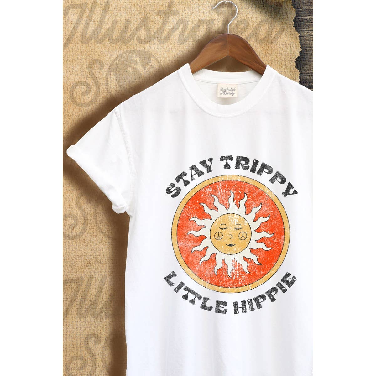 Stay Trippy Little Hippie Vintage Graphic  Tee Hoodie, Sweatshirt | PodTeesHub.com