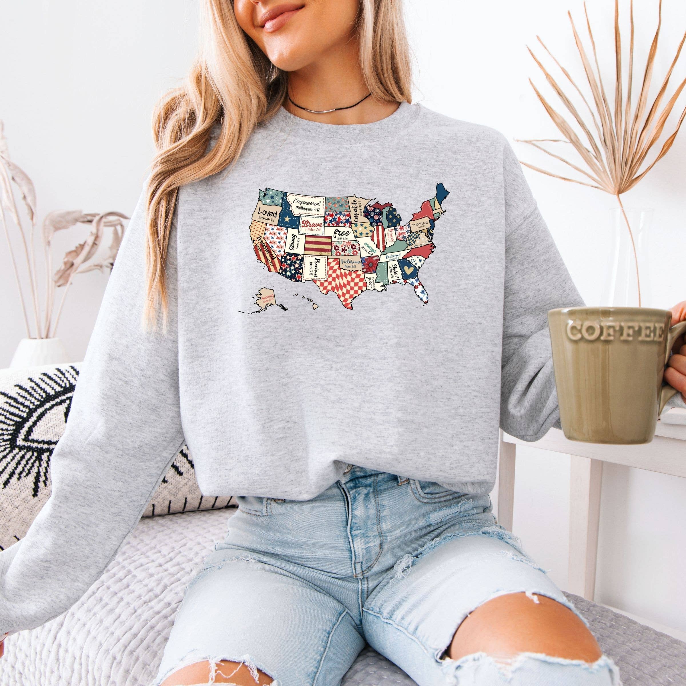 USA God Says I Am Sweatshirt - 4th of July Summer Sweatshirt T-Shirts, Hoodie | PodTeesHub.com