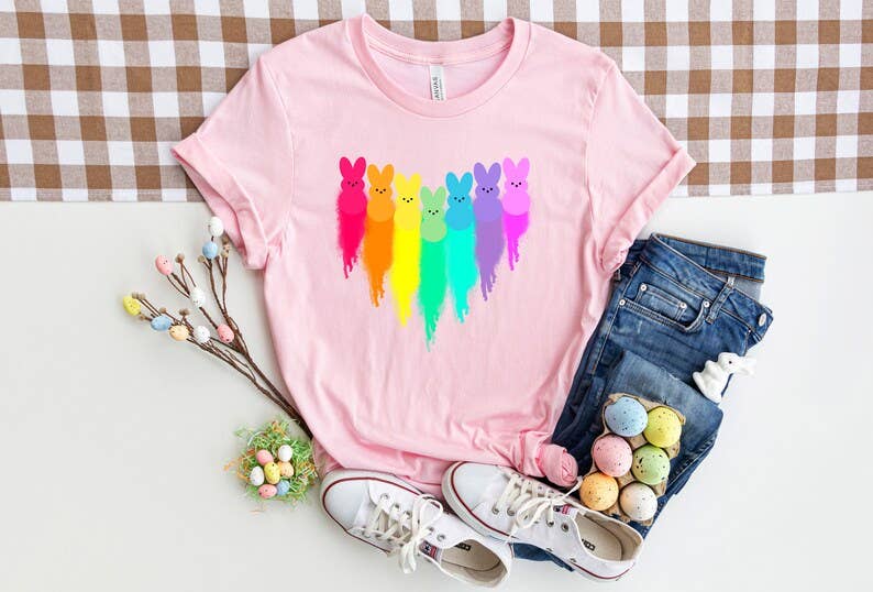 Colorful Easter Peeps T-Shirt Hoodie, Sweatshirt | PodTeesHub.com