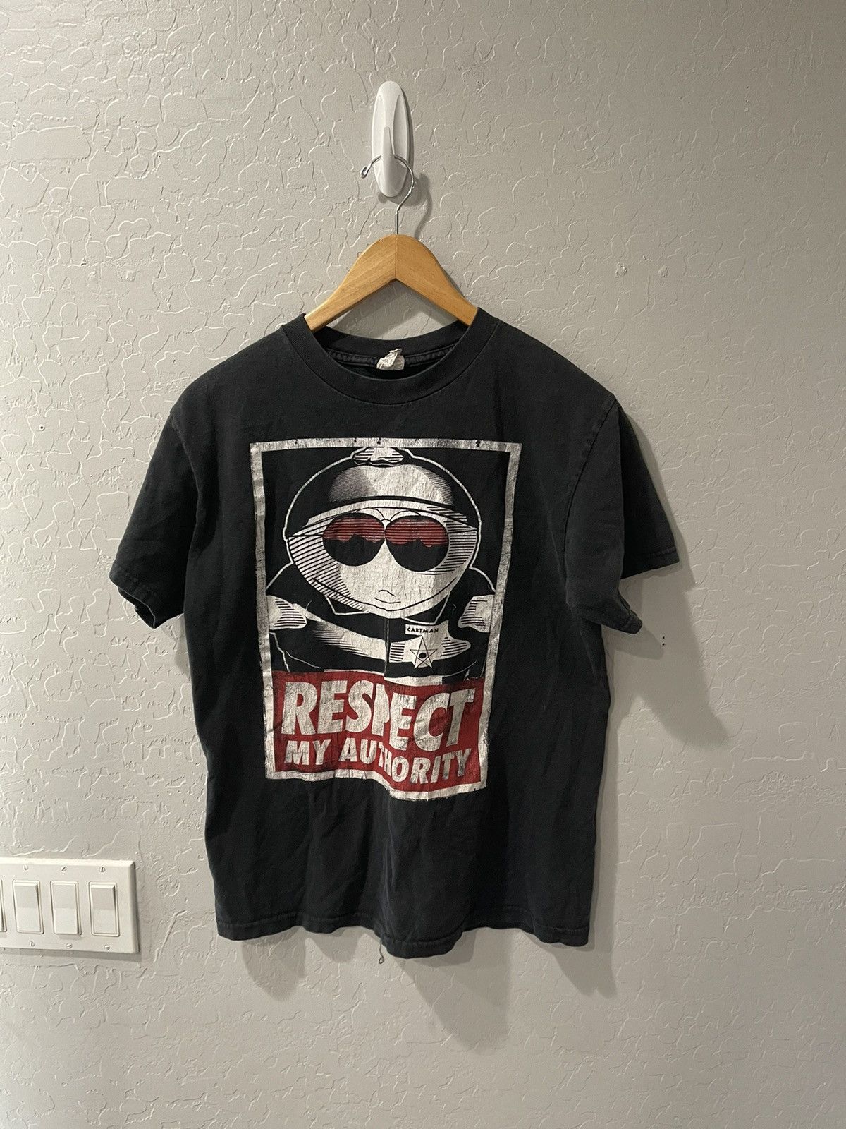 Vintage South Park Cartman Respect My Author Shirt Medium Hoodie, Sweatshirt | PodTeesHub.com