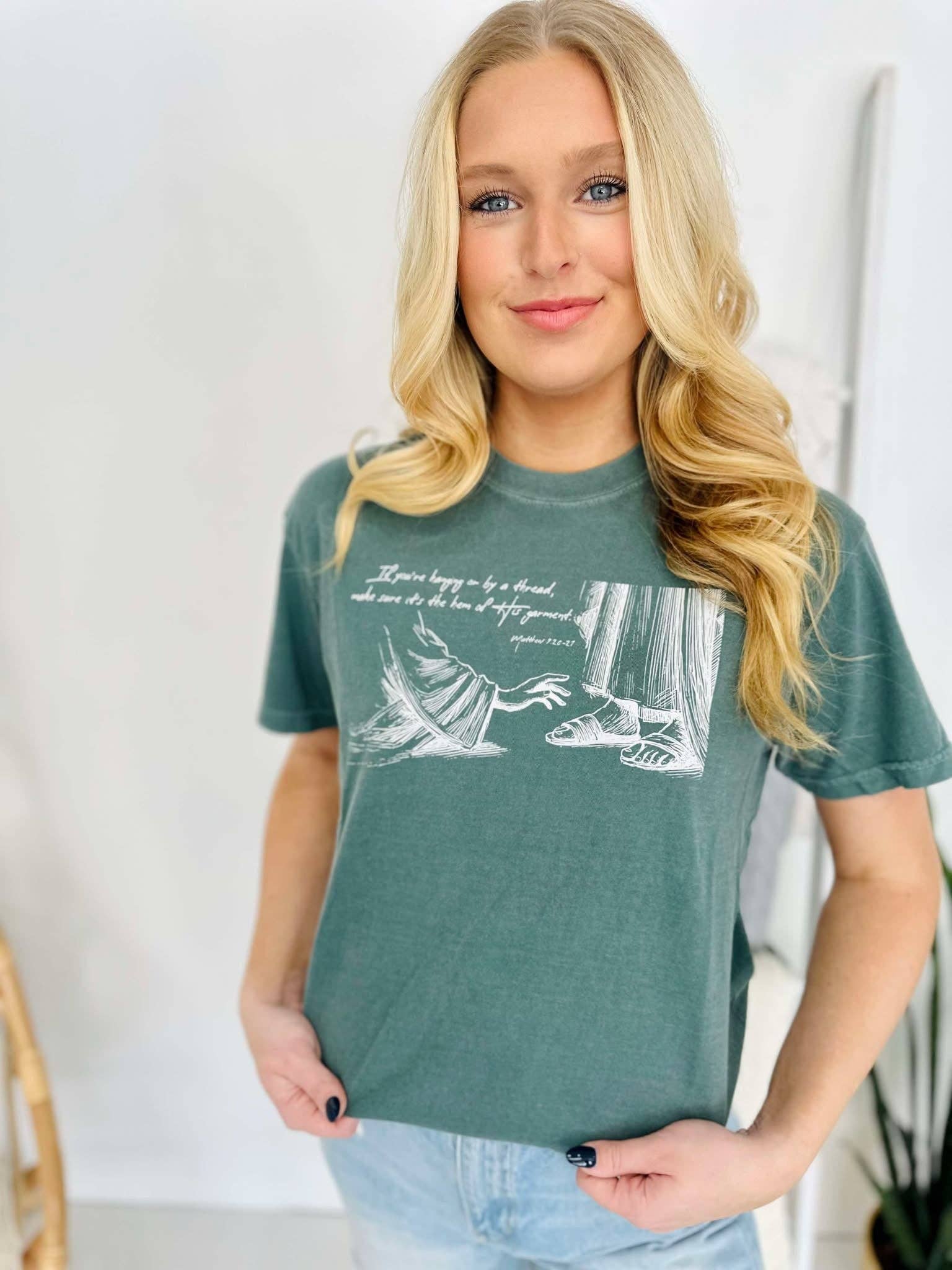 Hem of His Garment Verse Scene Dtf Tee Hoodie, Sweatshirt | PodTeesHub.com