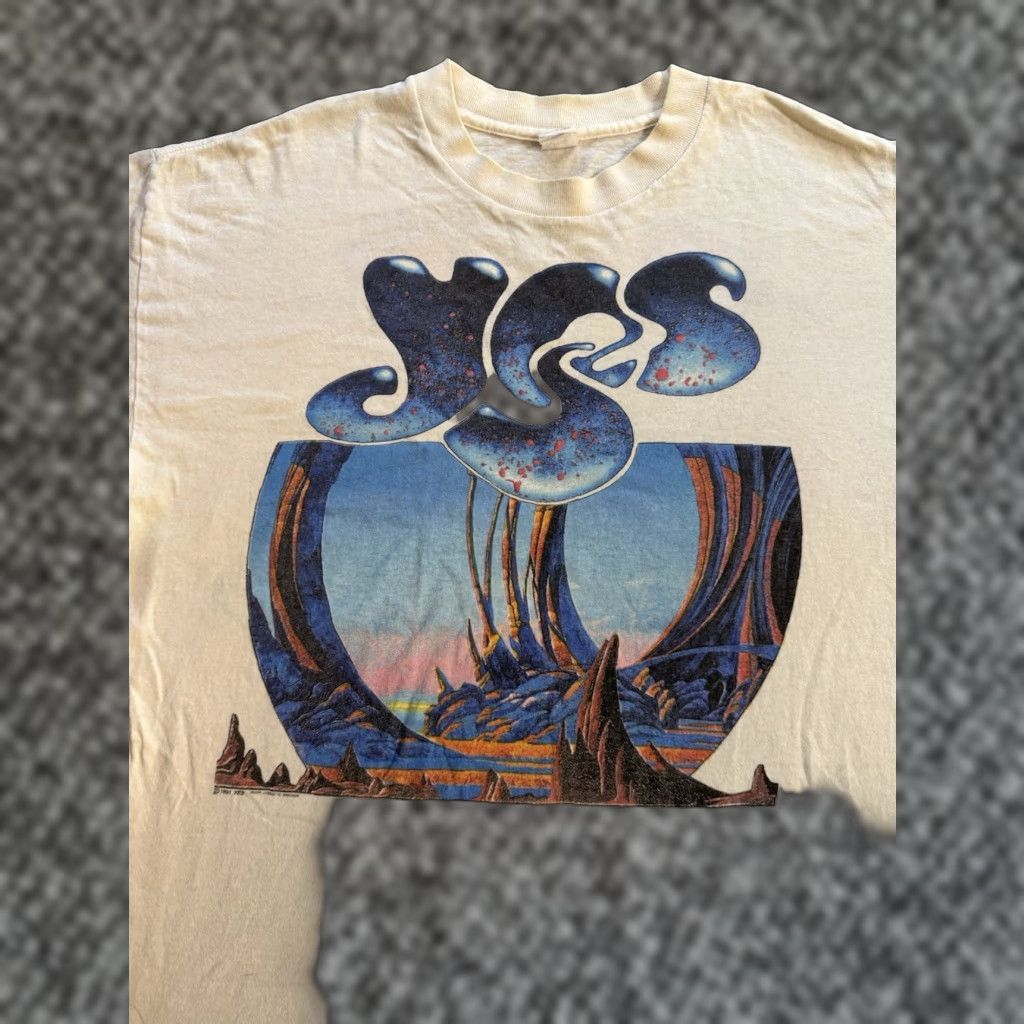 Vintage 1991 Yes Union World Tour Xl Brockum Rock Band Led Zeppelin Shirt Wh T-Shirts, Hoodie, Sweatshirt