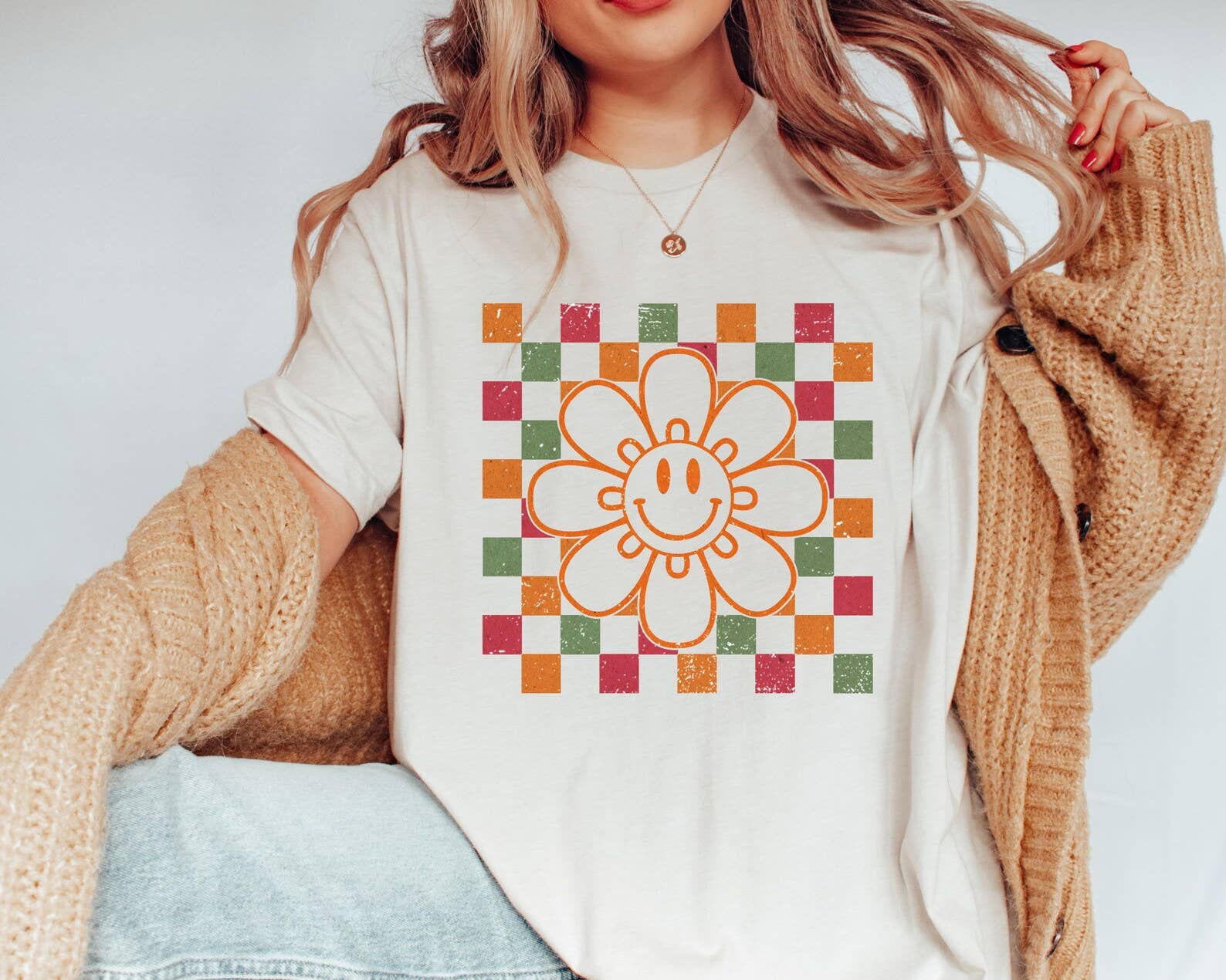 Groovy Retro Floral T-Shirt Hoodie, Sweatshirt | PodTeesHub.com