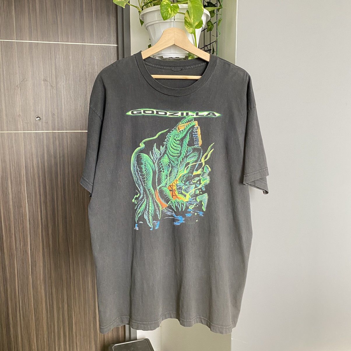 Vintage Sick Thrashed Faded Vintage 90s Godzilla Movie Erd Tee Hoodie, Sweatshirt | PodTeesHub.com