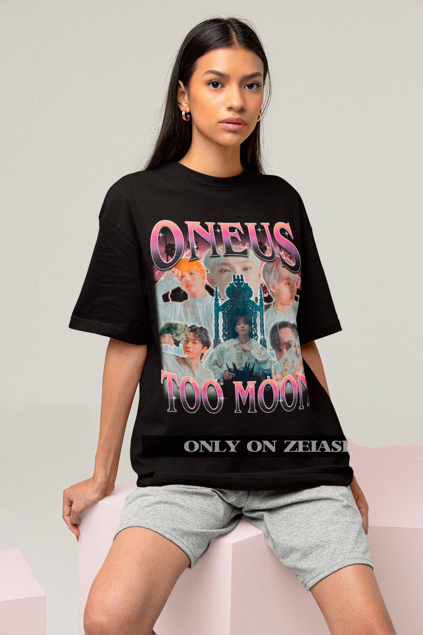 Oneus 'to Moon' Fan Club Collage Design T-Shirt Hoodie, Sweatshirt | PodTeesHub.com