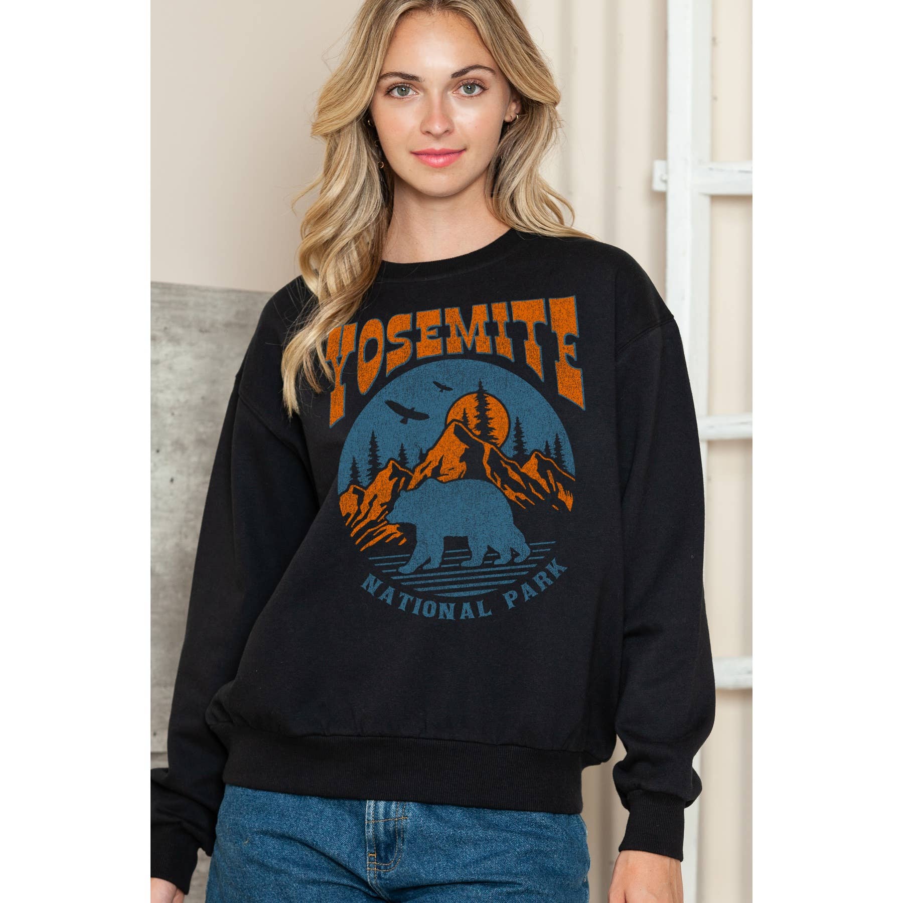 Yosemite- Long Sleeve Crewneck Sweatshirt T-Shirts, Hoodie | PodTeesHub.com