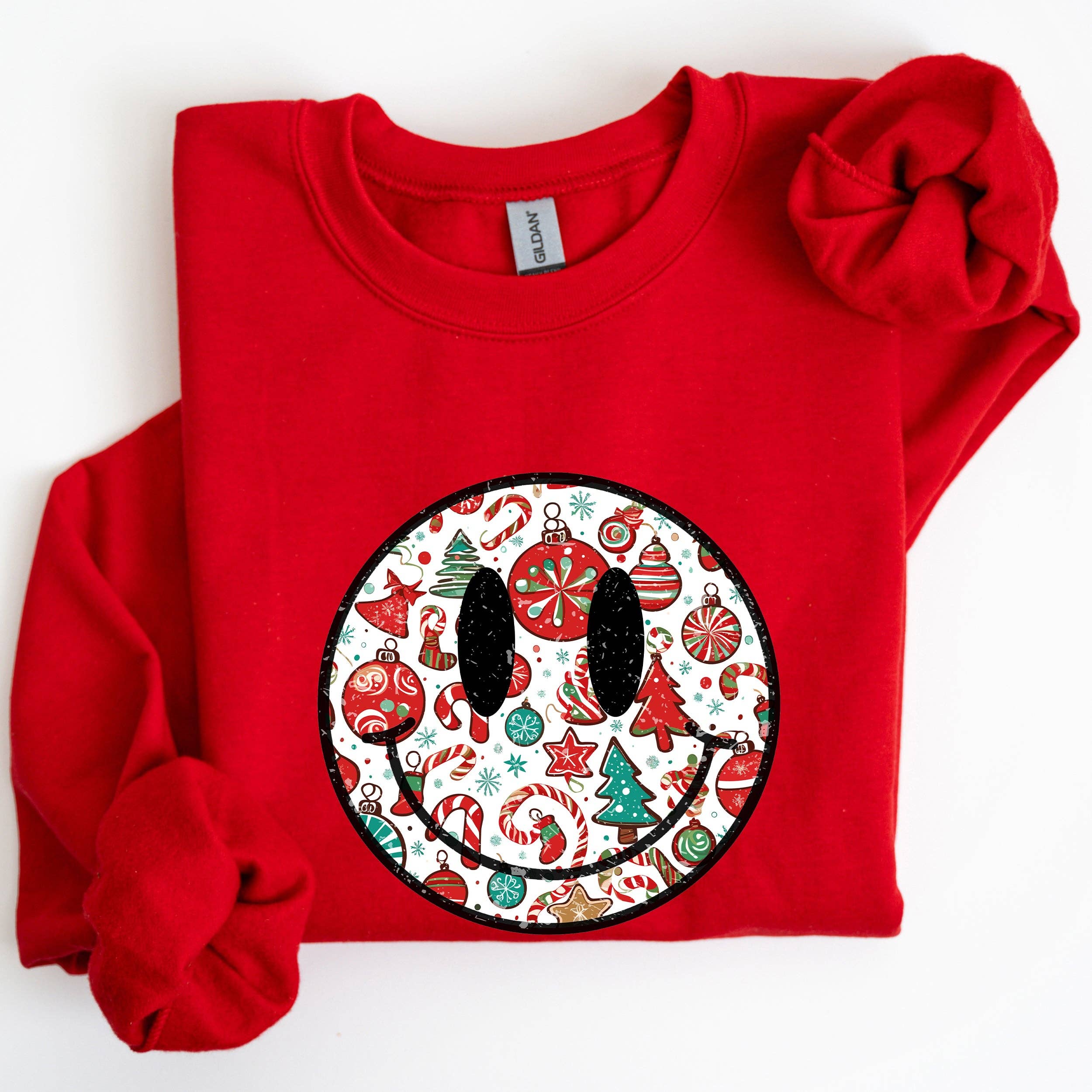 Retro Christmas Smiley, Funny, Winter, Santa Xmas Sweatshirt T-Shirts, Hoodie | PodTeesHub.com