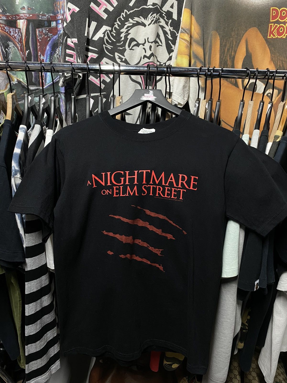 00 Vintage Nightmare On Elm St Movie Tee Shirt Small Hoodie, Sweatshirt | PodTeesHub.com