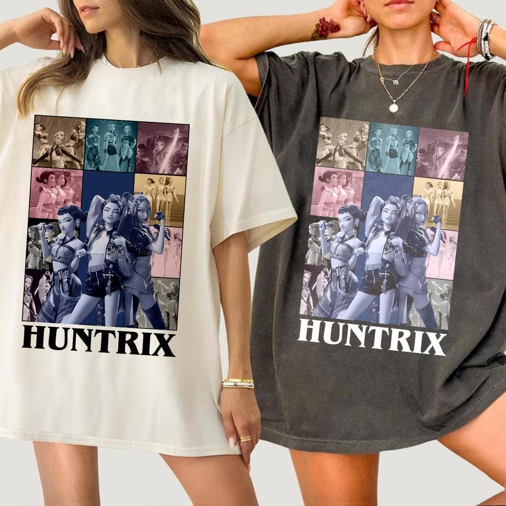 Huntrix Demon Hunters Girl Group Anime Shirt Hoodie, Sweatshirt | PodTeesHub.com
