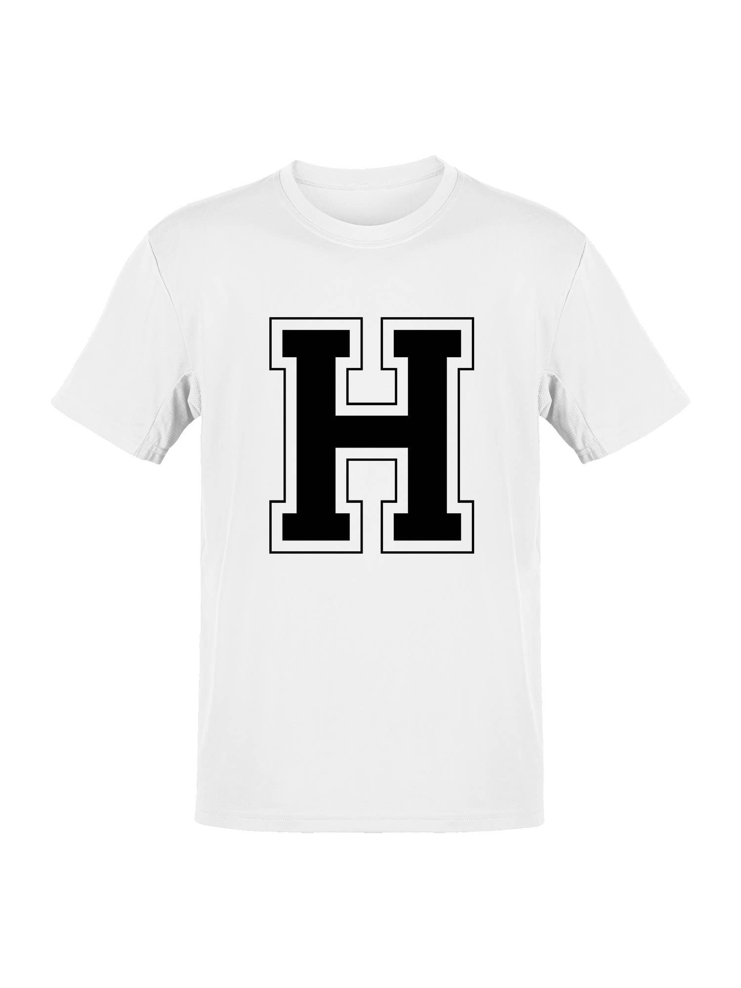 College Varsity Letter H Unisex T-Shirt Women's T-Shirt Hoodie, Sweatshirt | PodTeesHub.com