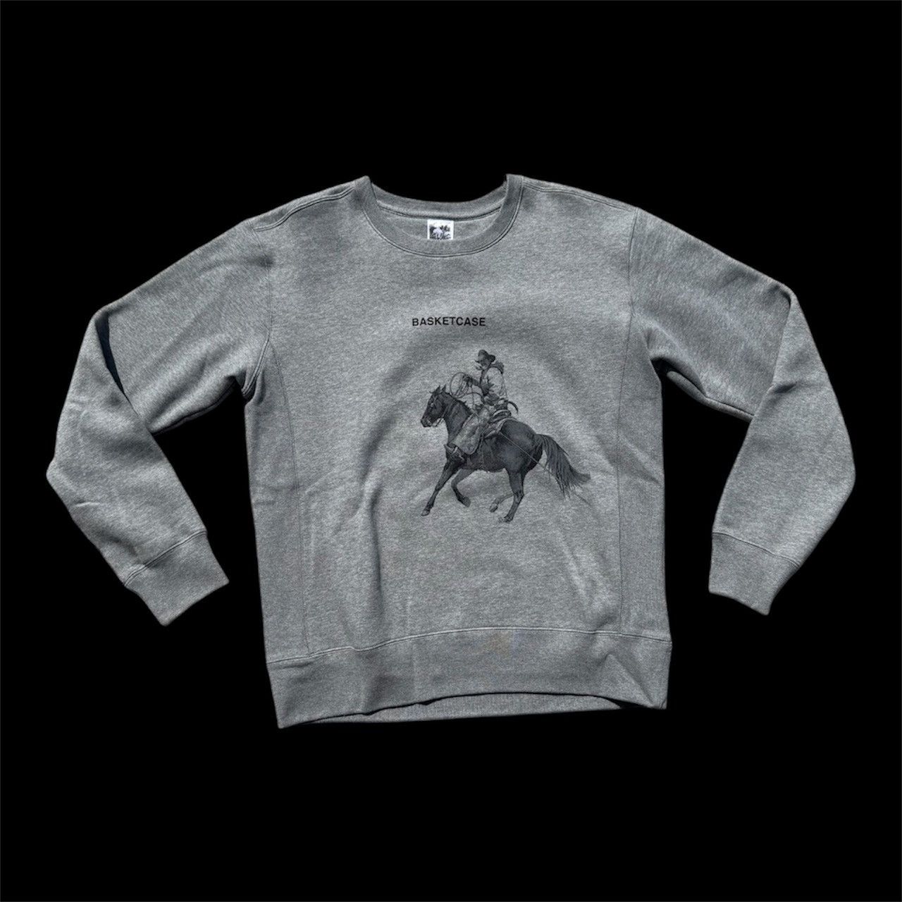 Gallery Basketcase Cowboy Graphic Sweatshirt Grey T-Shirts, Hoodie | PodTeesHub.com