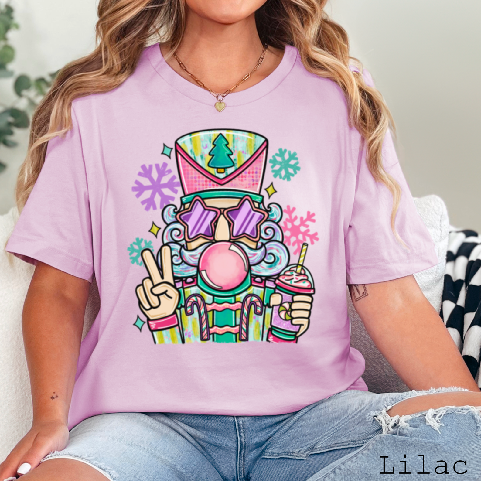 Preppy Nutcracker Christmas 2025 Graphic Tee | Bella Canvas Hoodie, Sweatshirt | PodTeesHub.com