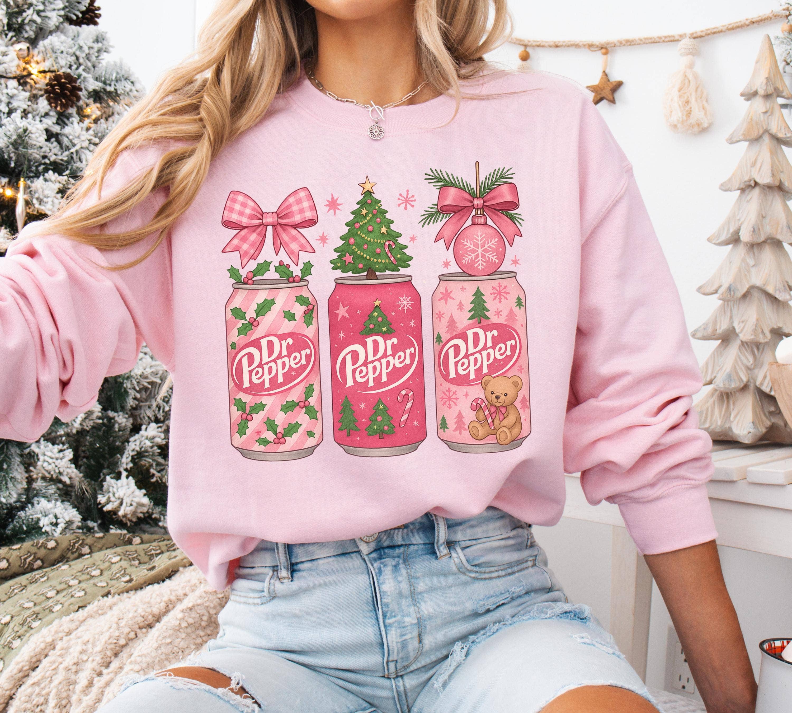 Festive Holiday Dr Pepper Sweatshirt T-Shirts, Hoodie | PodTeesHub.com