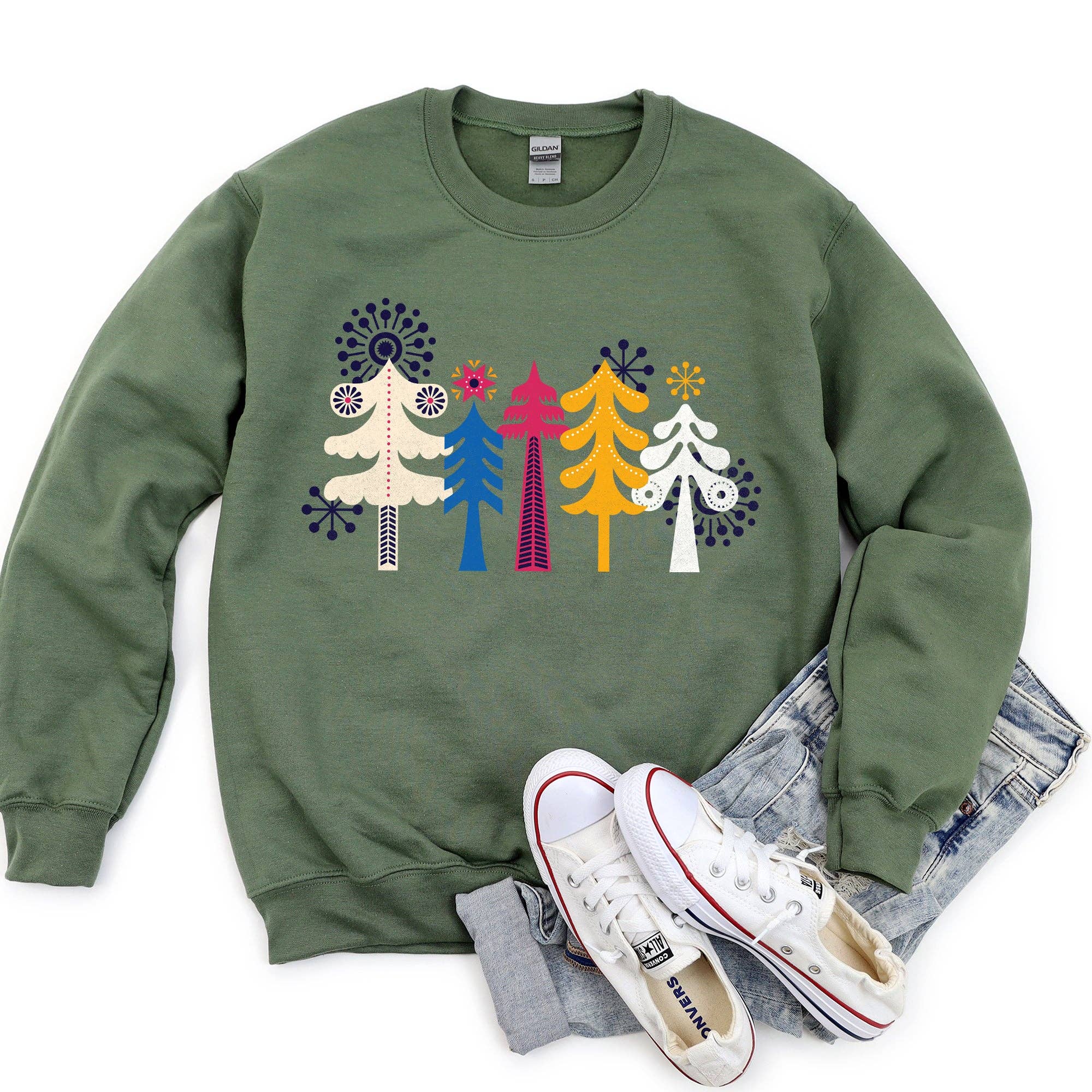 Noel Folk Art, Christmas Sweatshirt T-Shirts, Hoodie | PodTeesHub.com