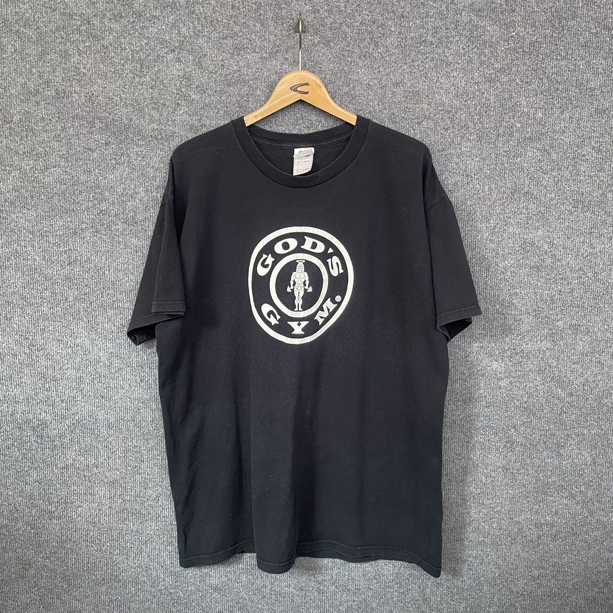 Vintage 90s God S Gym Parody Gold Gym Funny T-Shirts, Hoodie, Sweatshirt