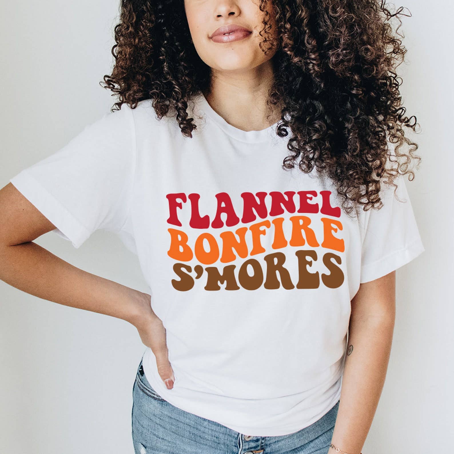 Flannel Bonfire S’Mores T-Shirt Hoodie, Sweatshirt | PodTeesHub.com