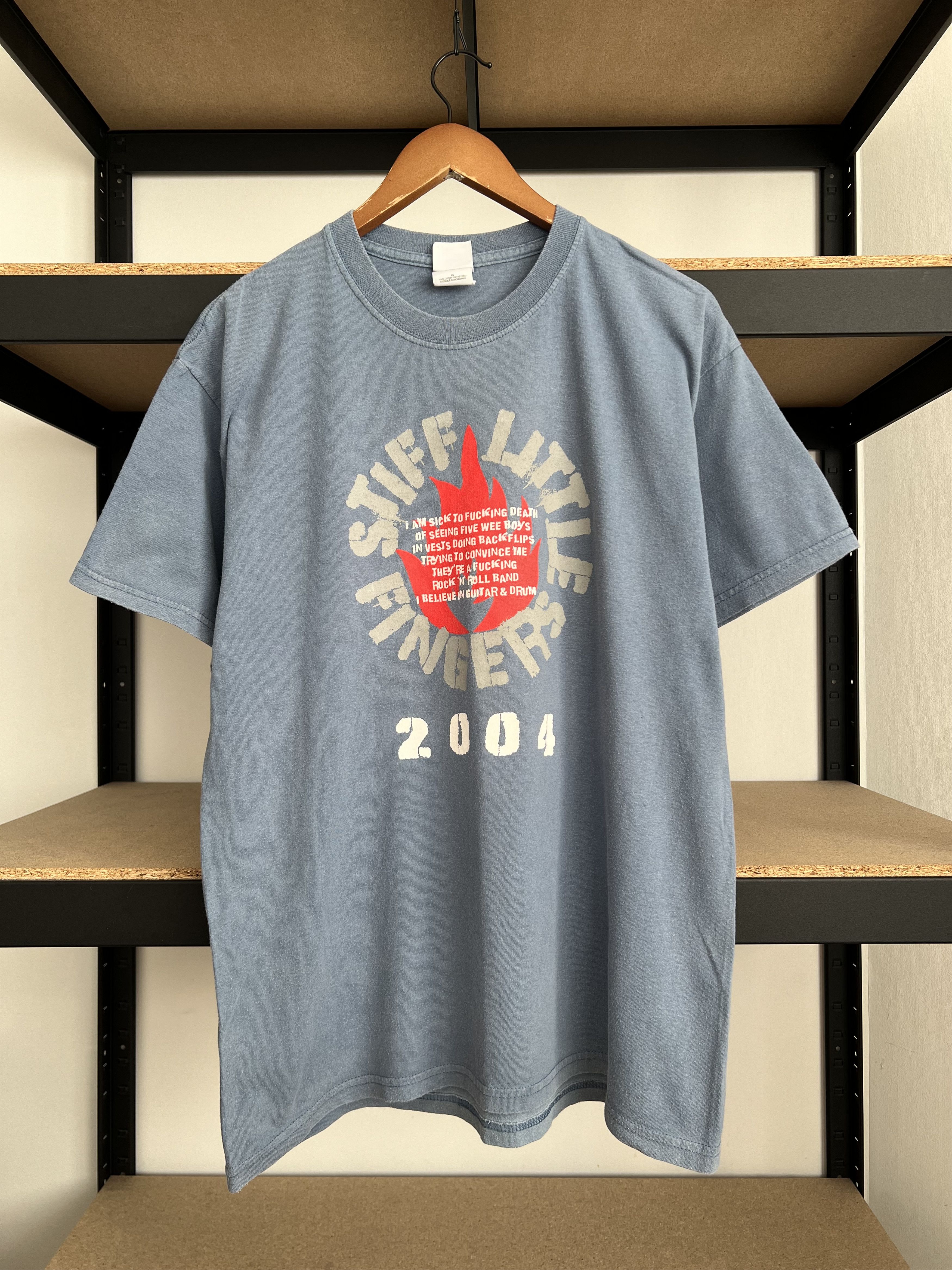Band Tees Vintage 2004 Stiff Little Fingers Punk Rock Band T Shirt Hoodie, Sweatshirt | PodTeesHub.com