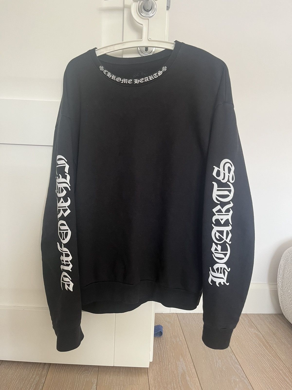 Hearts Chrome Hearts Neck Logo Crewneck T-Shirts, Hoodie, Sweatshirt | PodTeesHub.com