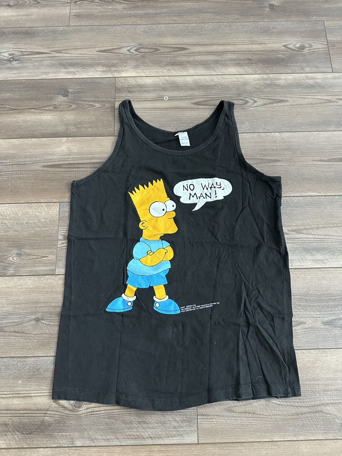 Simpsons 1990 The Simpsons Bart No Way Man Tank L Matt Groening Fox T-Shirts, Hoodie, Sweatshirt | PodTeesHub.com