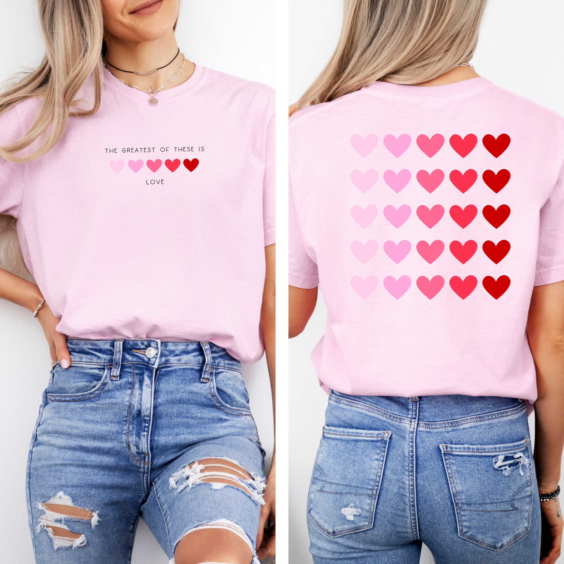 Greatest Is of These Is Love Valentines Day Graphic T-Shirt Hoodie, Sweatshirt | PodTeesHub.com
