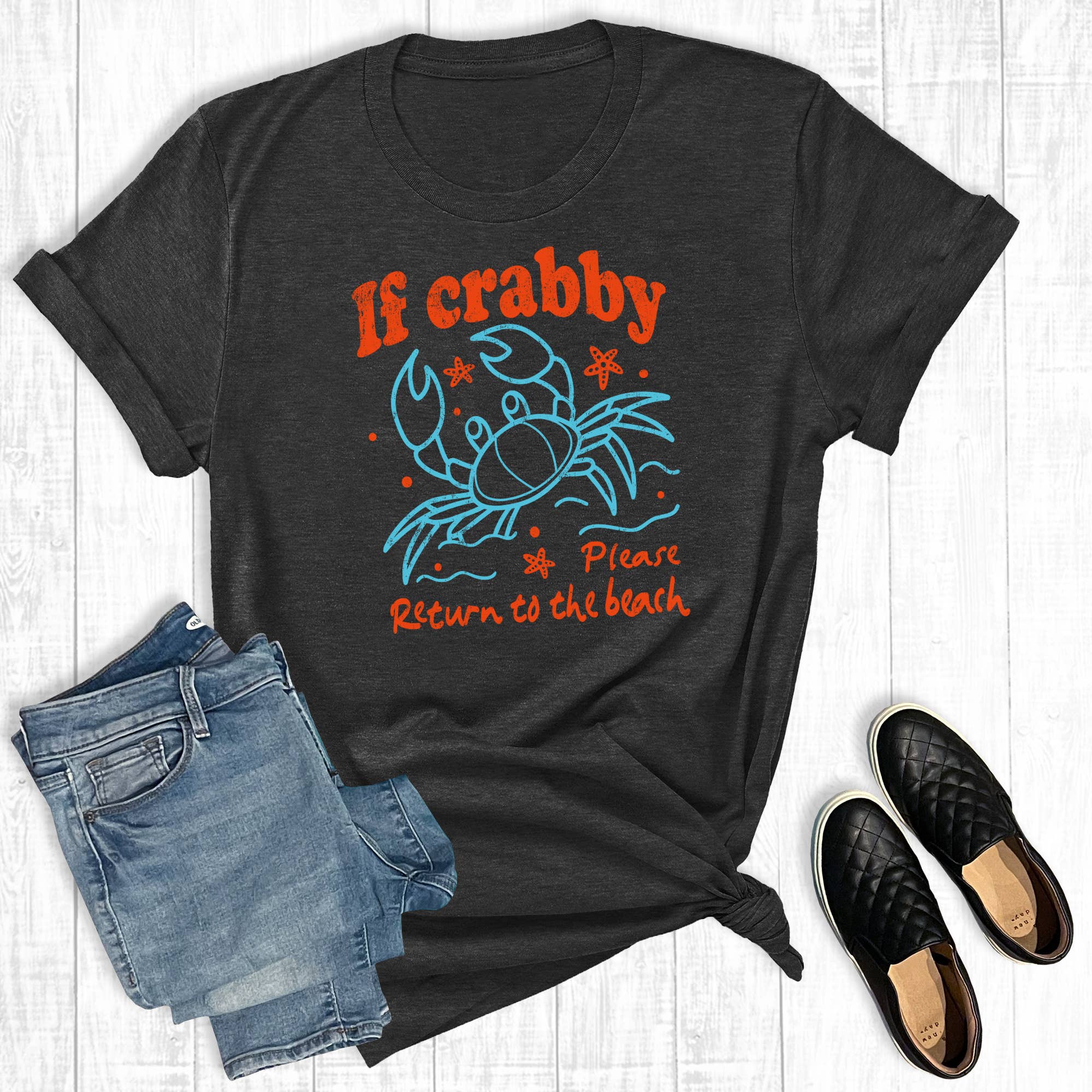 Summer If Crabby Return To the Beach Graphic Tee Hoodie, Sweatshirt | PodTeesHub.com