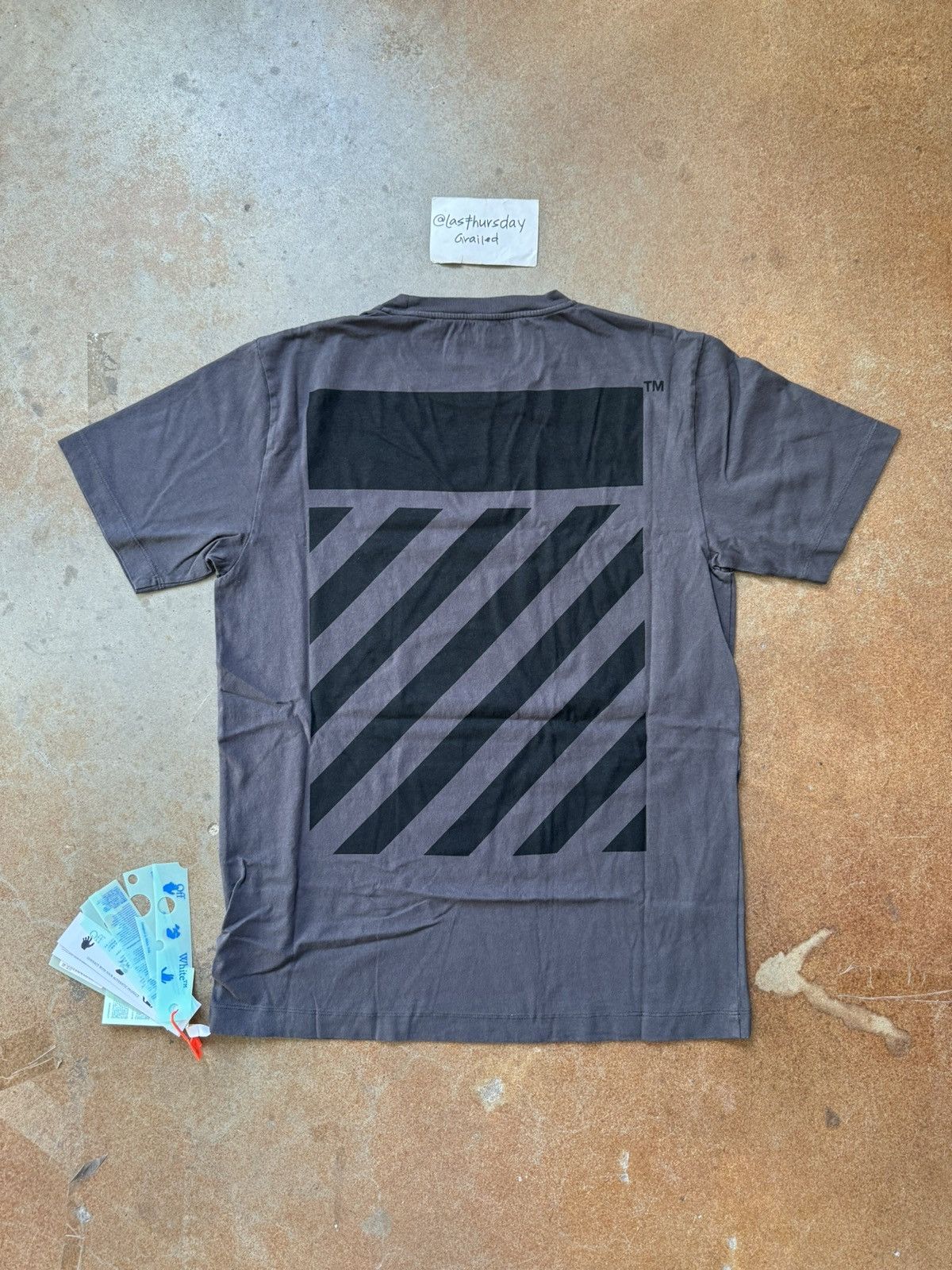 White Off White Diag Print Tee Black Medium Hoodie, Sweatshirt | PodTeesHub.com