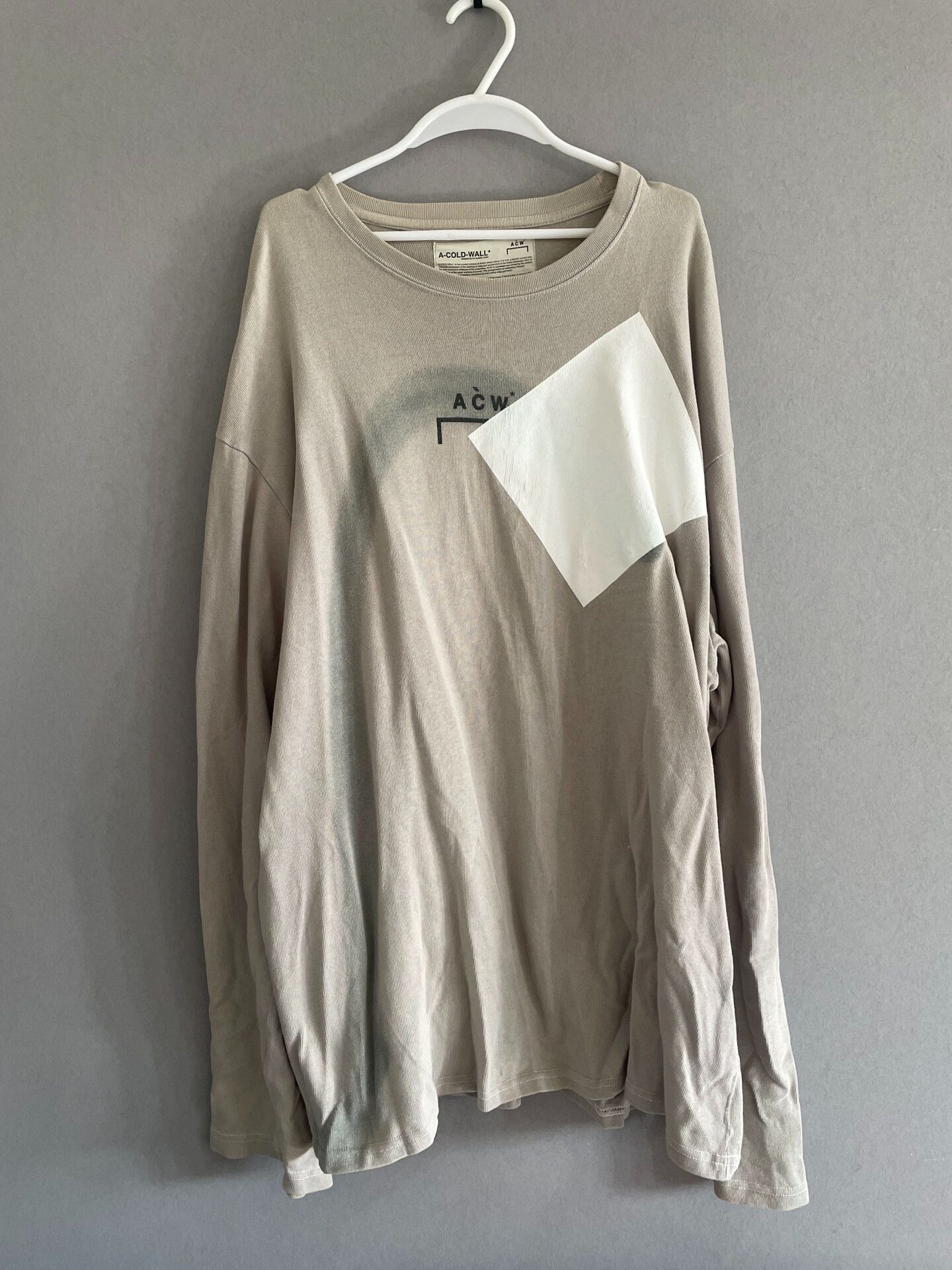 Cold Wall A Cold Wall Long Sleeve Oversized Shirt Hoodie, Sweatshirt | PodTeesHub.com