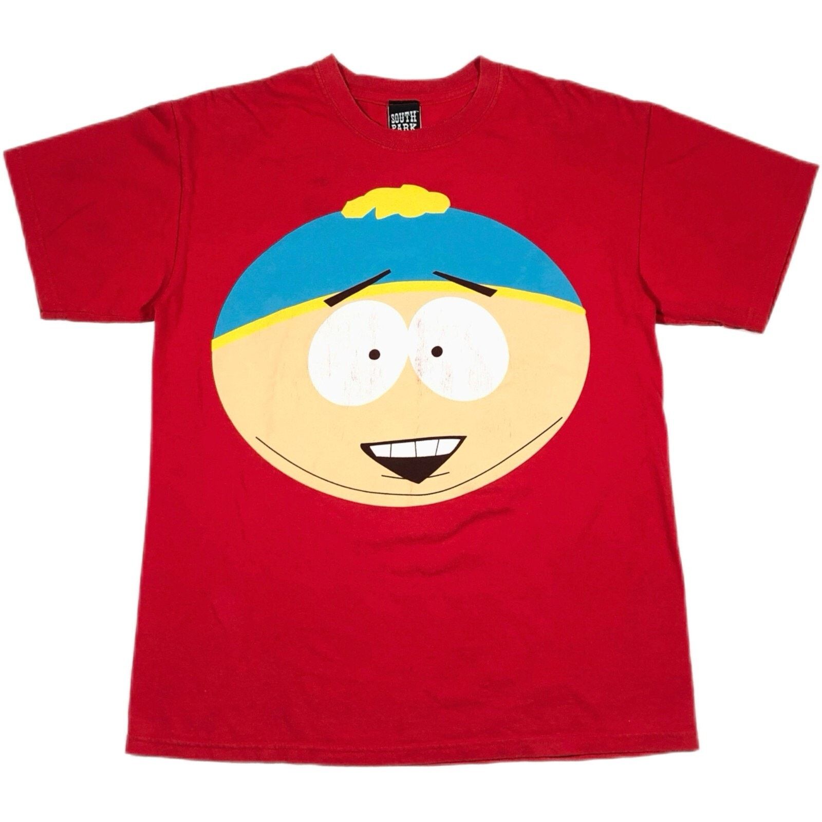 Vintage 2010 South Park Cartman Big Face Red Tee T Shirt Size Medium Hoodie, Sweatshirt | PodTeesHub.com