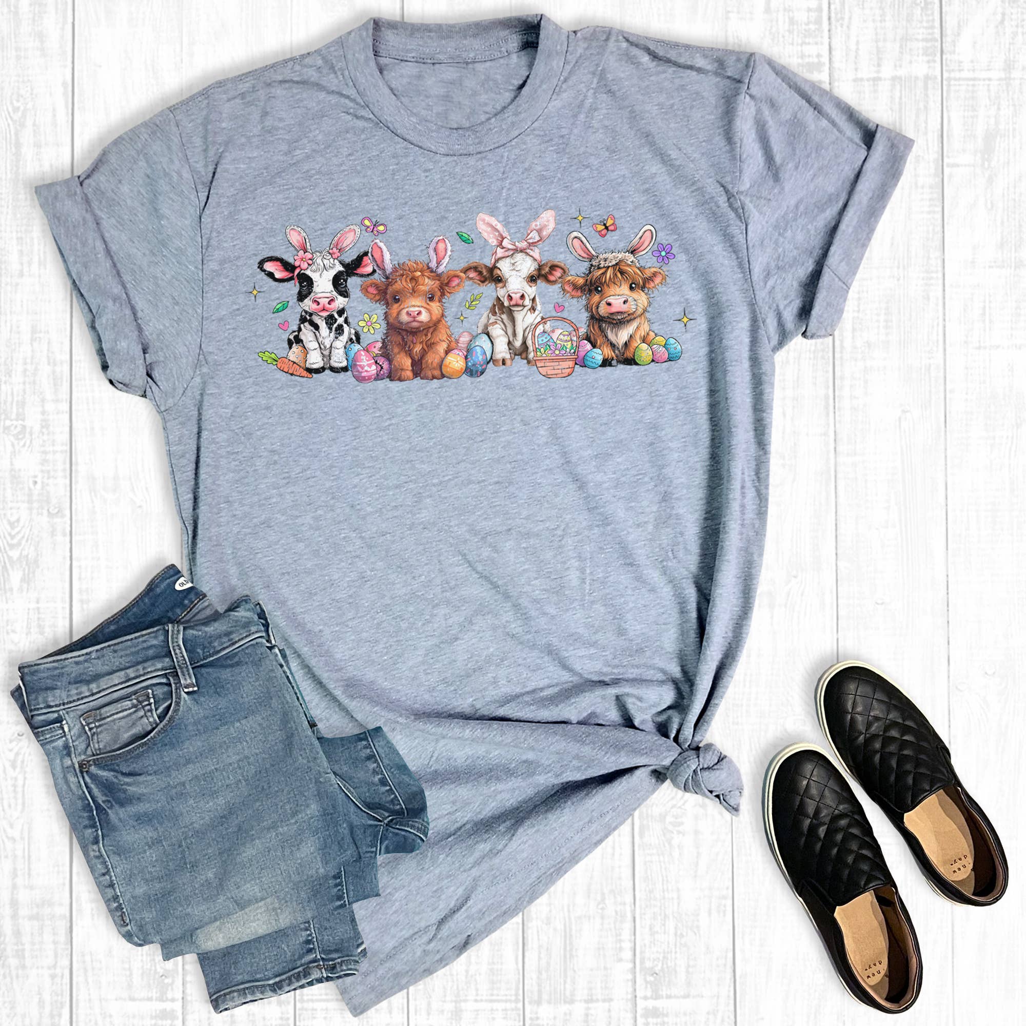 Western Easter Animals Graphic Tee Hoodie, Sweatshirt | PodTeesHub.com