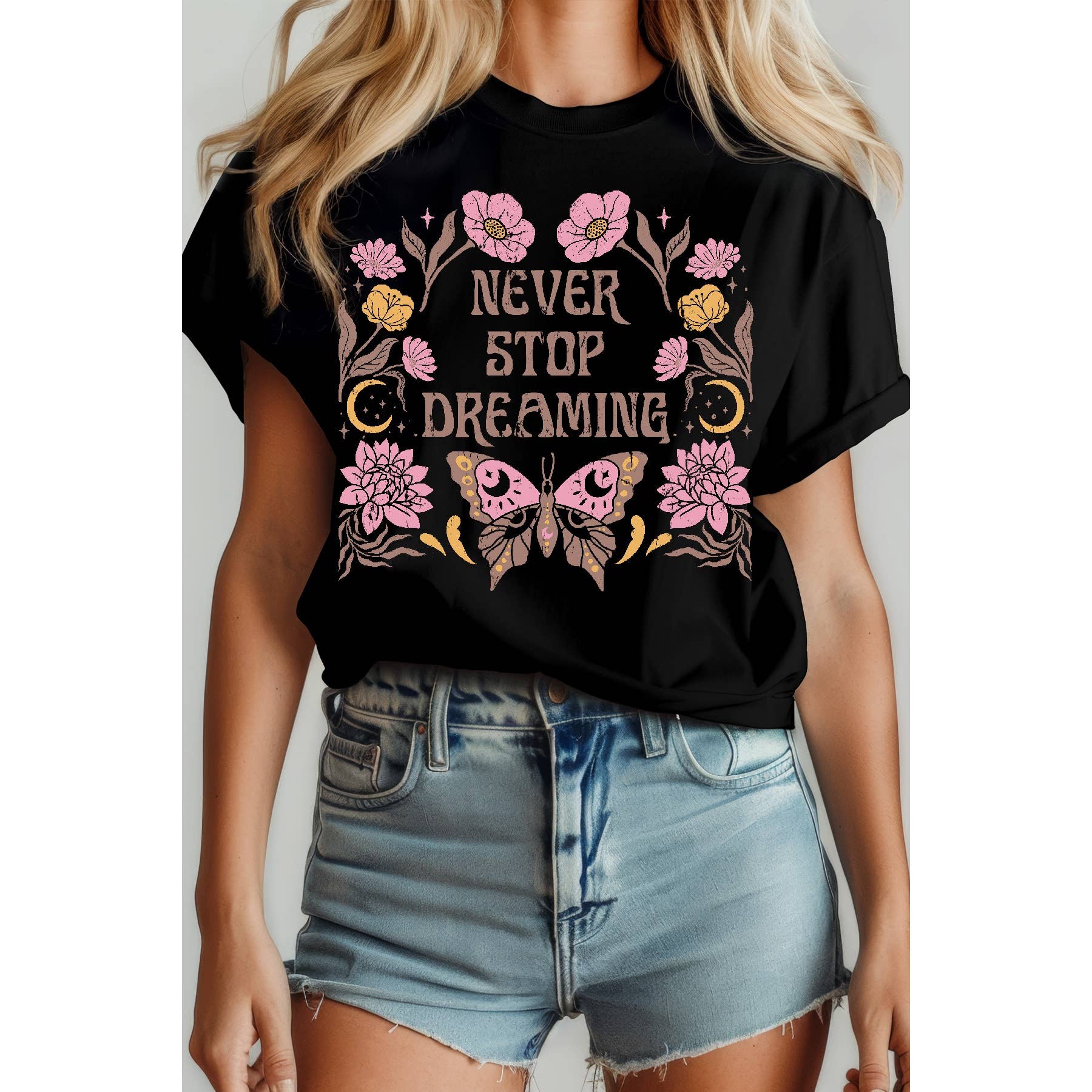 Never Stop Dreaming Short Sleeve Tee Hoodie, Sweatshirt | PodTeesHub.com