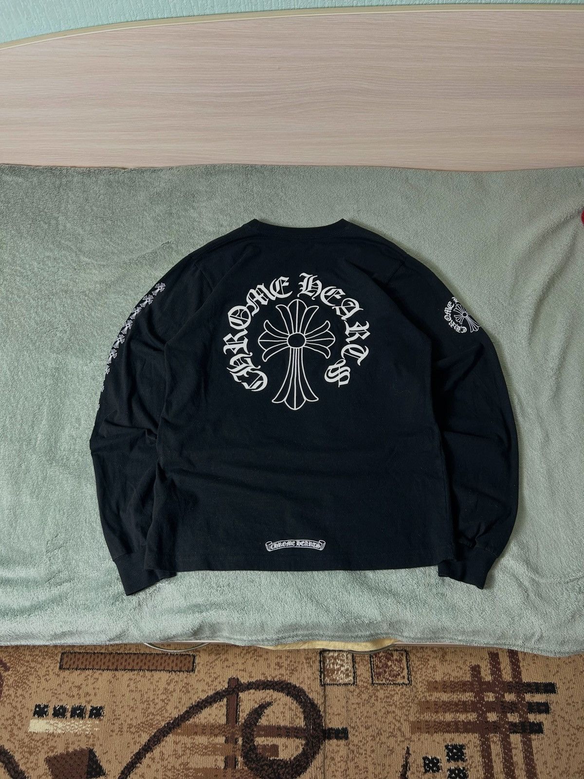 Hearts Chrome Hearts Long Sleeve Floral Cross T Shirt Hoodie, Sweatshirt | PodTeesHub.com