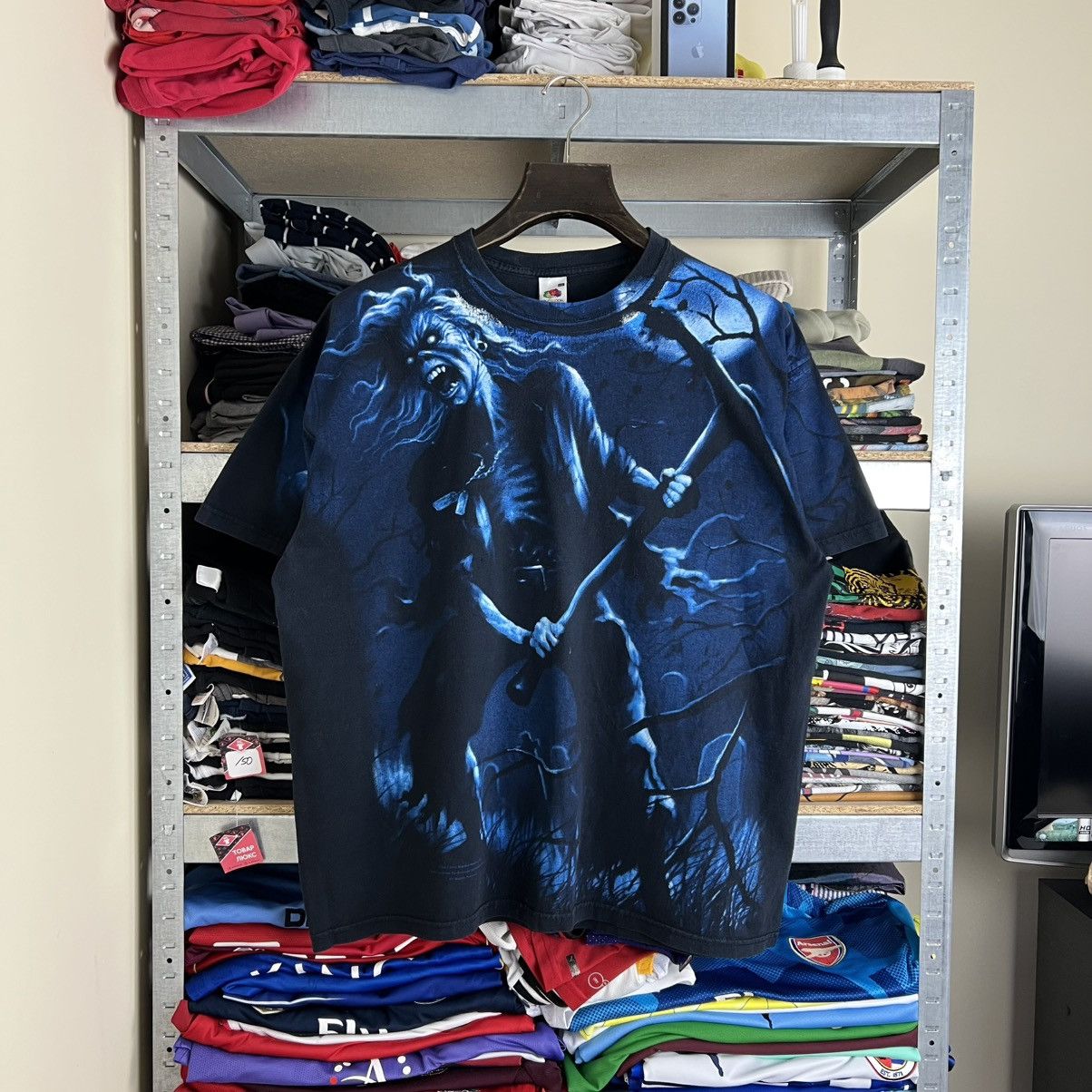Maiden Rare Iron Maiden Benjamin Breeg Overprint Tee 2007 Vintage Hoodie, Sweatshirt | PodTeesHub.com