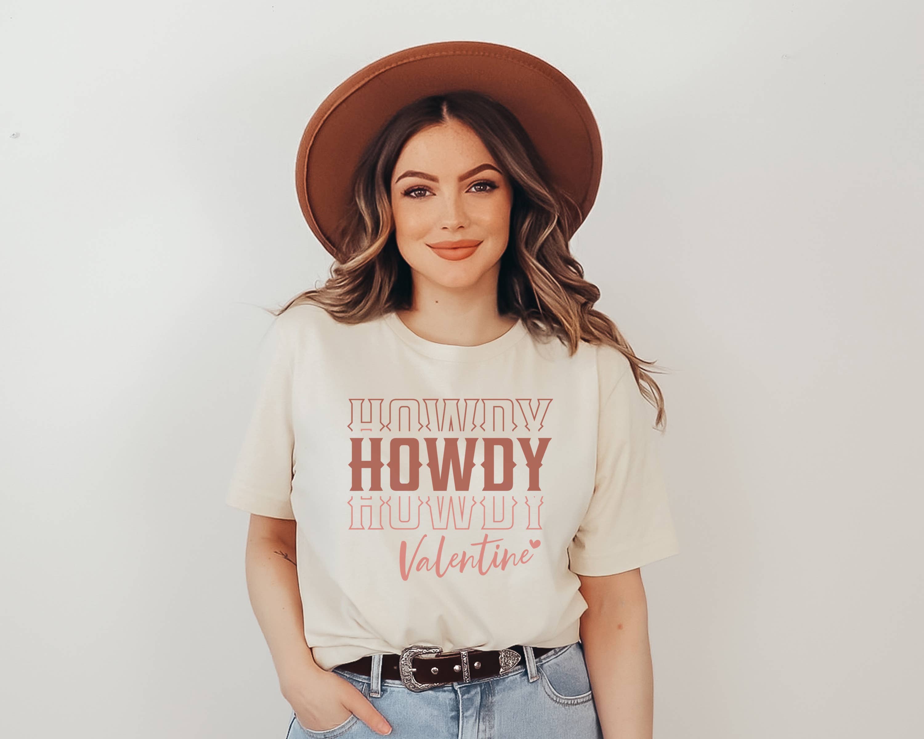 Howdy Howdy Valentine Valentine Tee Hoodie, Sweatshirt | PodTeesHub.com
