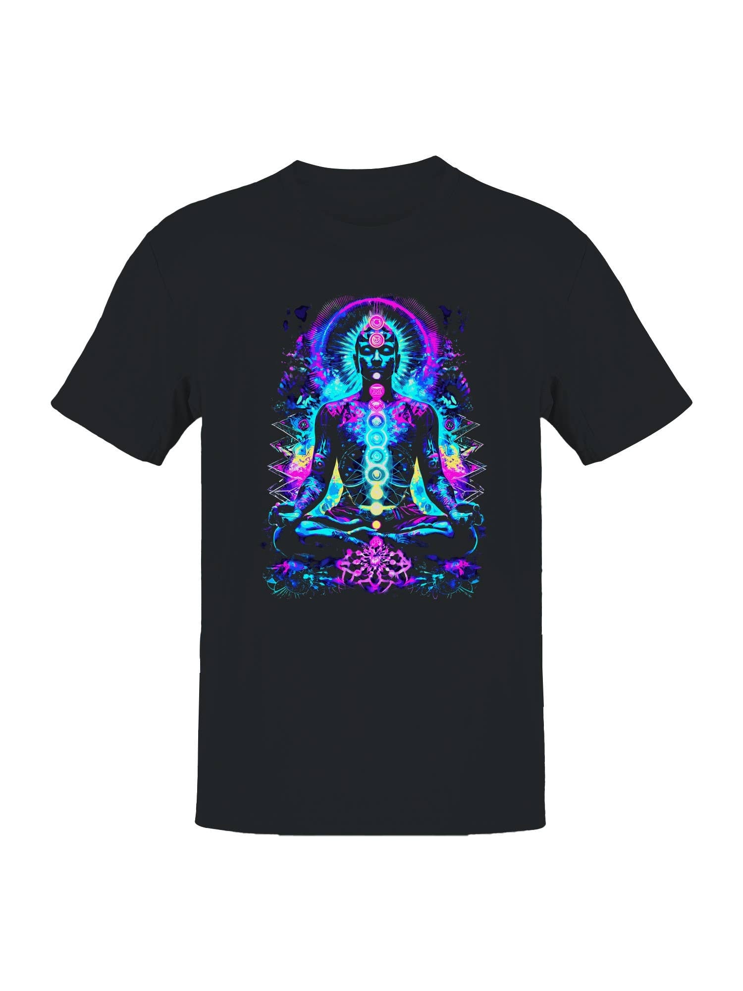 Chakra Meditation Neon Aura Art Men's T-Shirt Hoodie, Sweatshirt | PodTeesHub.com