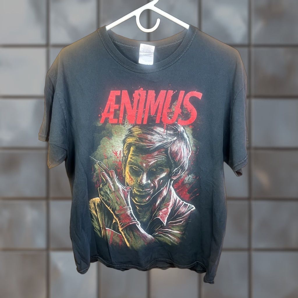 Gildan Vintage Dexter Aenimus Band Black Gildan Large Crew Neck Short Sleeve T-Shirts, Hoodie, Sweatshirt