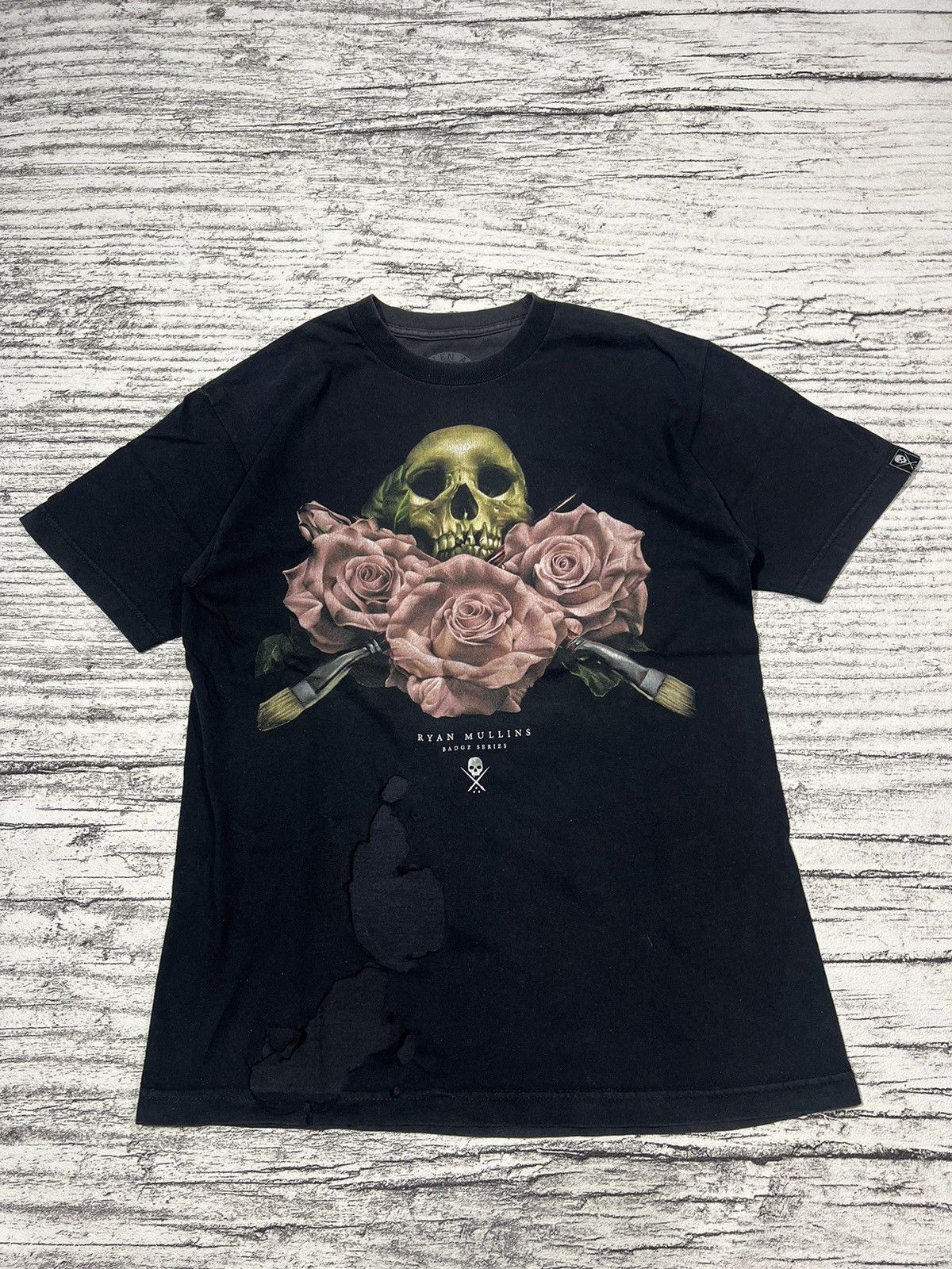 Kapital 2000s Sullen Tattoo Skull Faded Thrashed Tee Y2k Hoodie, Sweatshirt | PodTeesHub.com