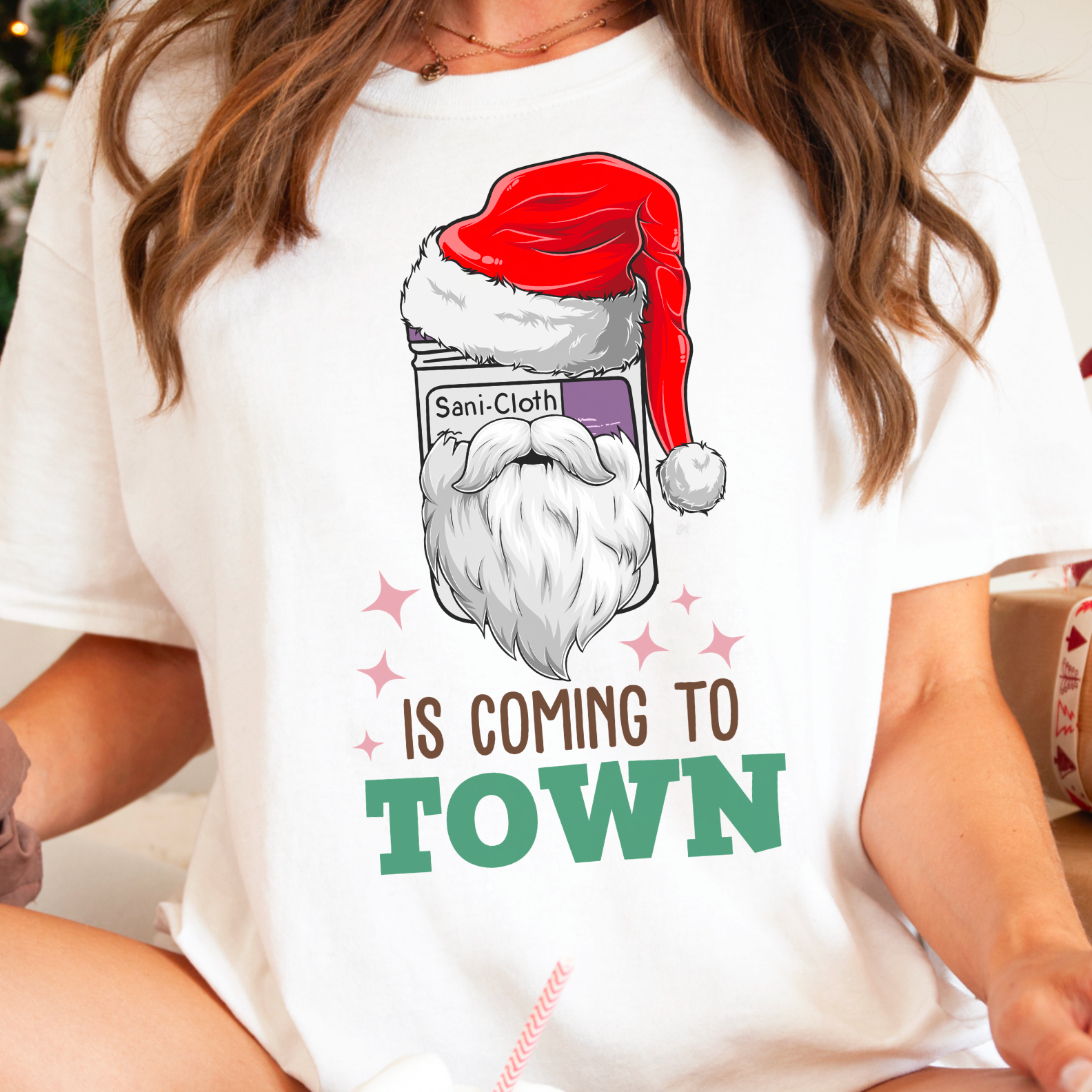 Sani- Cloth Christmas Graphic Tee Hoodie, Sweatshirt | PodTeesHub.com
