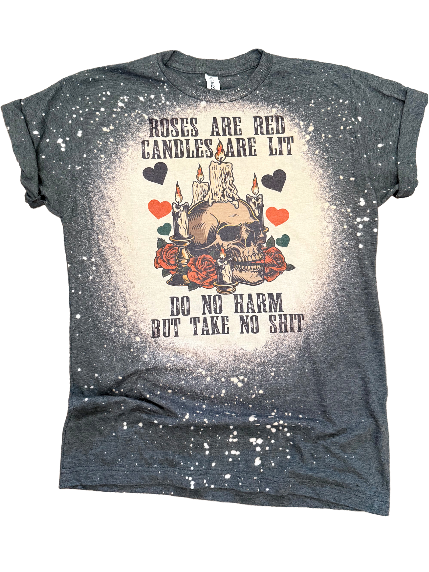 Do No Harm Take No Sh*T Skull + Candles Tee Hoodie, Sweatshirt | PodTeesHub.com