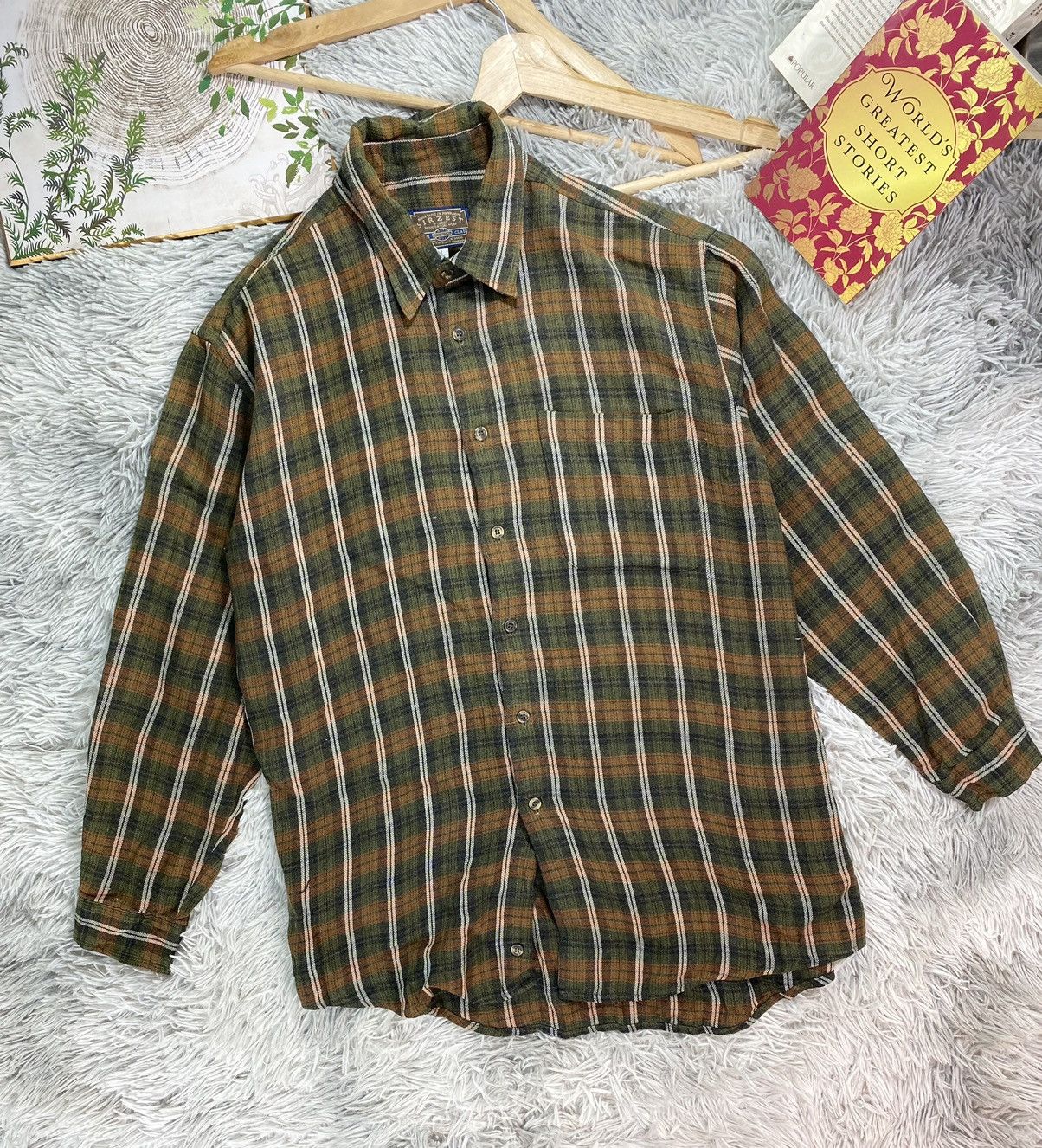 Japanese Brand X Vintage Vintage Flannel 90s 80s Sirzest Japanese Brand Size L T-Shirts, Hoodie, Sweatshirt | PodTeesHub.com