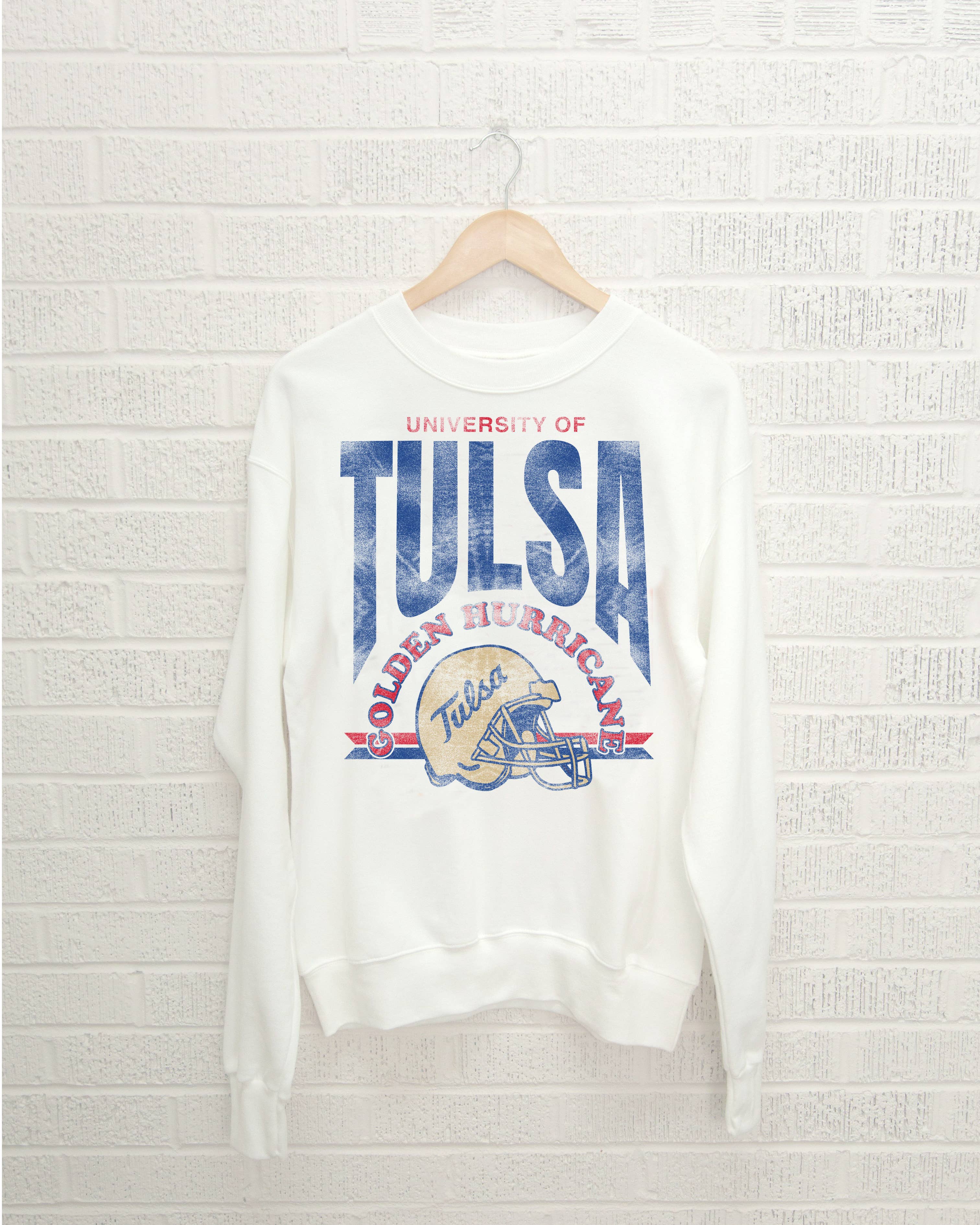 Tu Tulsa Hurricane Established Helmet Thrifted Sweatshirt T-Shirts, Hoodie | PodTeesHub.com