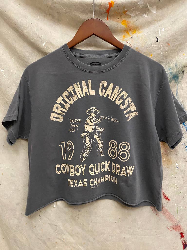 Original Gangsta Relaxed Crop T-Shirt Hoodie, Sweatshirt | PodTeesHub.com