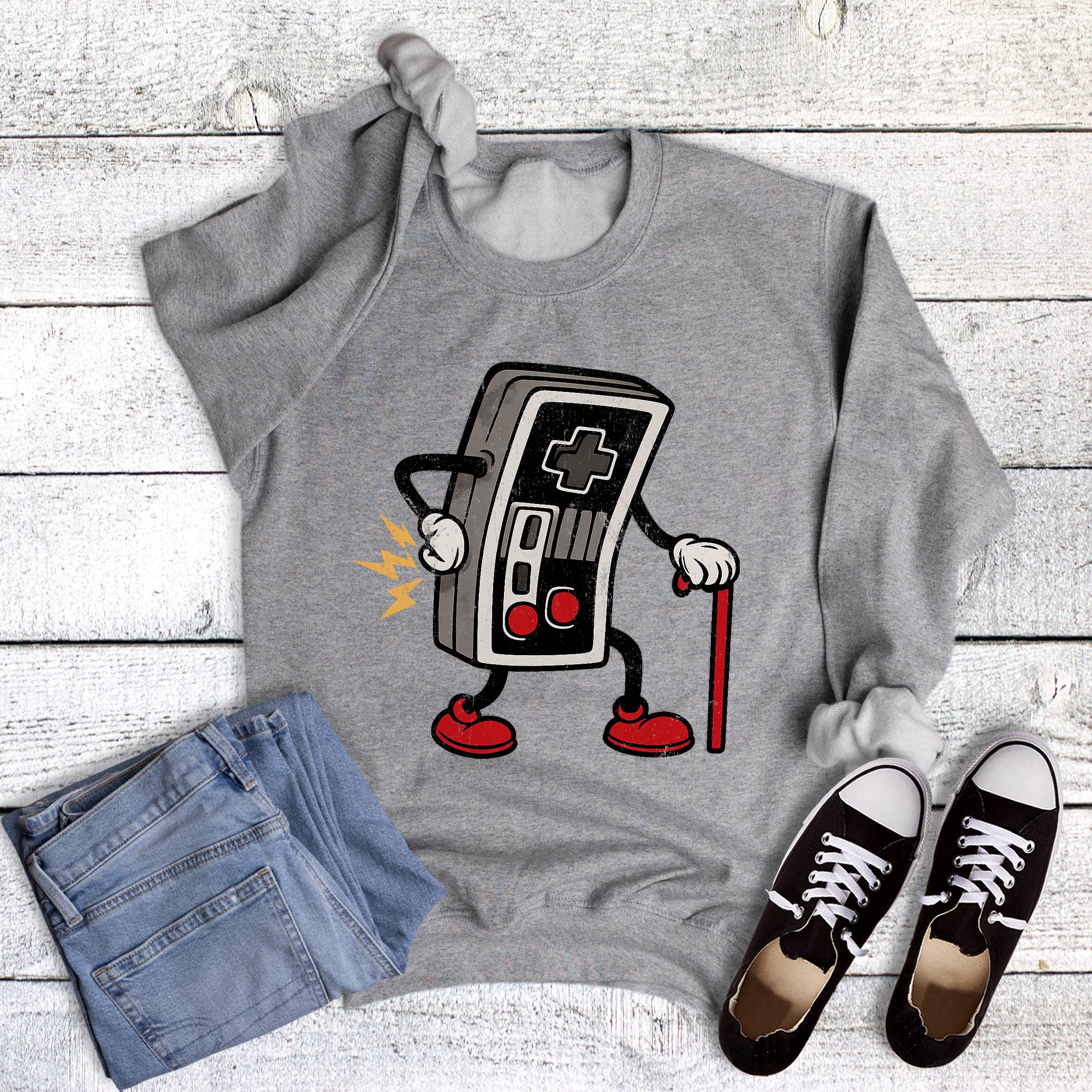 Funny Retro Vintage Gamer  Sweatshirt T-Shirts, Hoodie | PodTeesHub.com