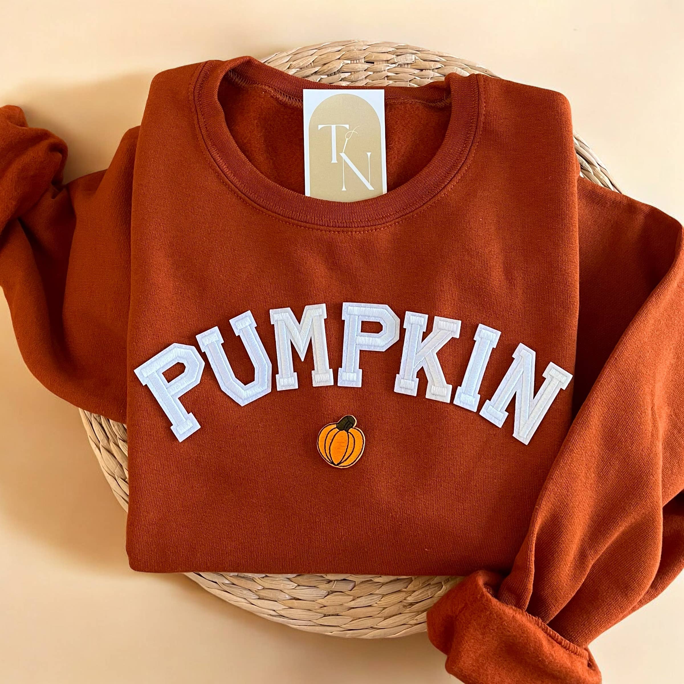 Pumpkin Crewneck Sweatshirt, Fall Sweatshirts For Women T-Shirts, Hoodie | PodTeesHub.com