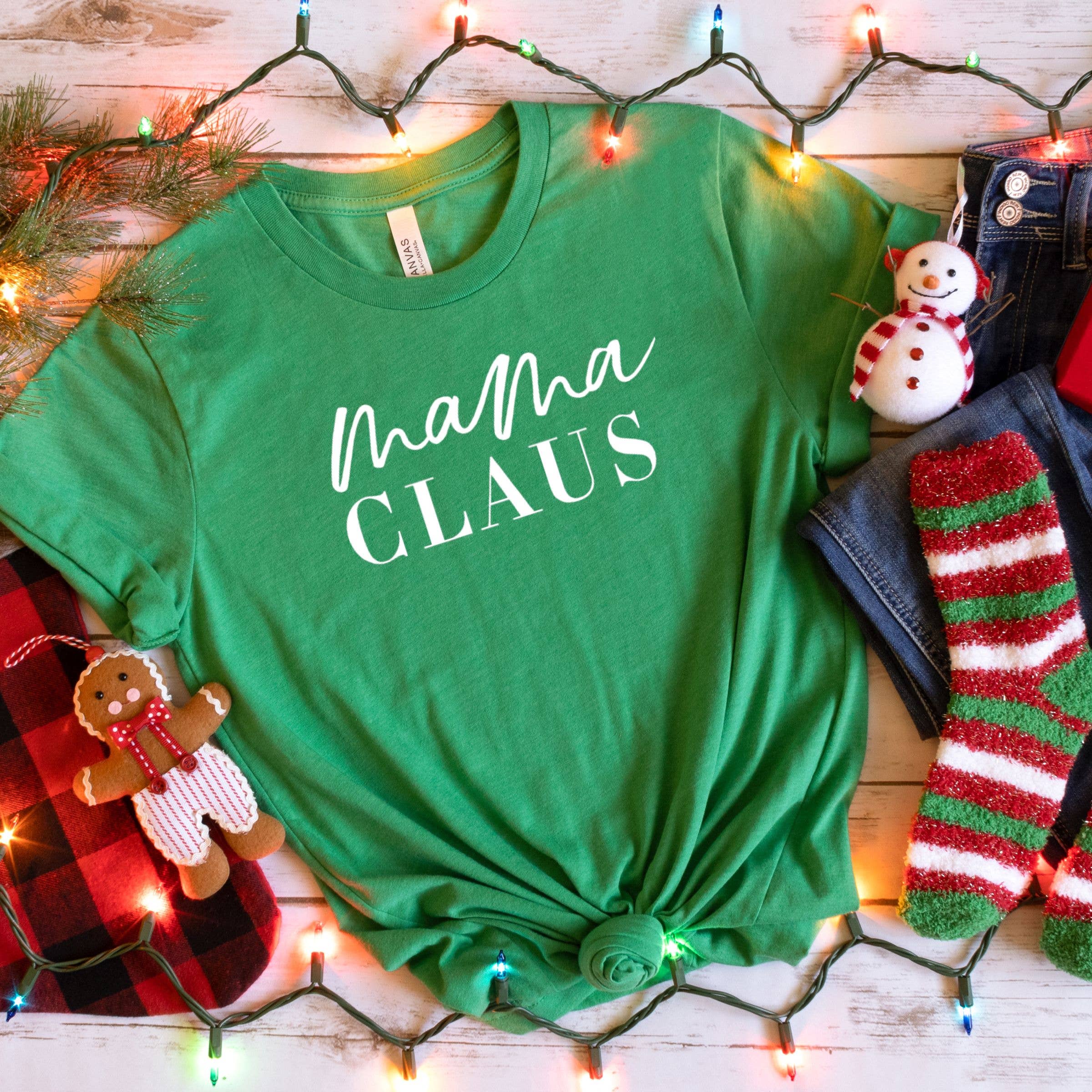 Mama Clause Christmas Tee - Graphic Tee - Christmas Tee Hoodie, Sweatshirt | PodTeesHub.com