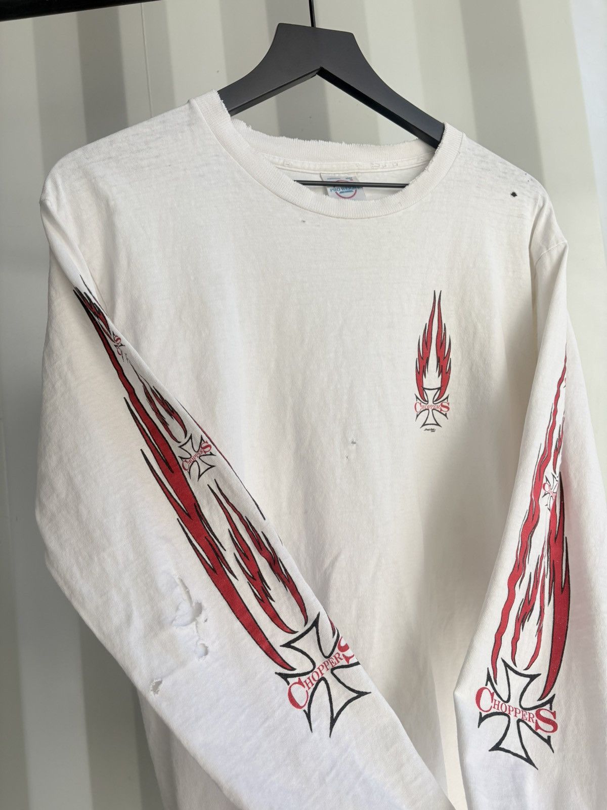 Vintage Thrashed Choppers Iron Cross Faded Distressed Shirt Grunge Hoodie, Sweatshirt | PodTeesHub.com