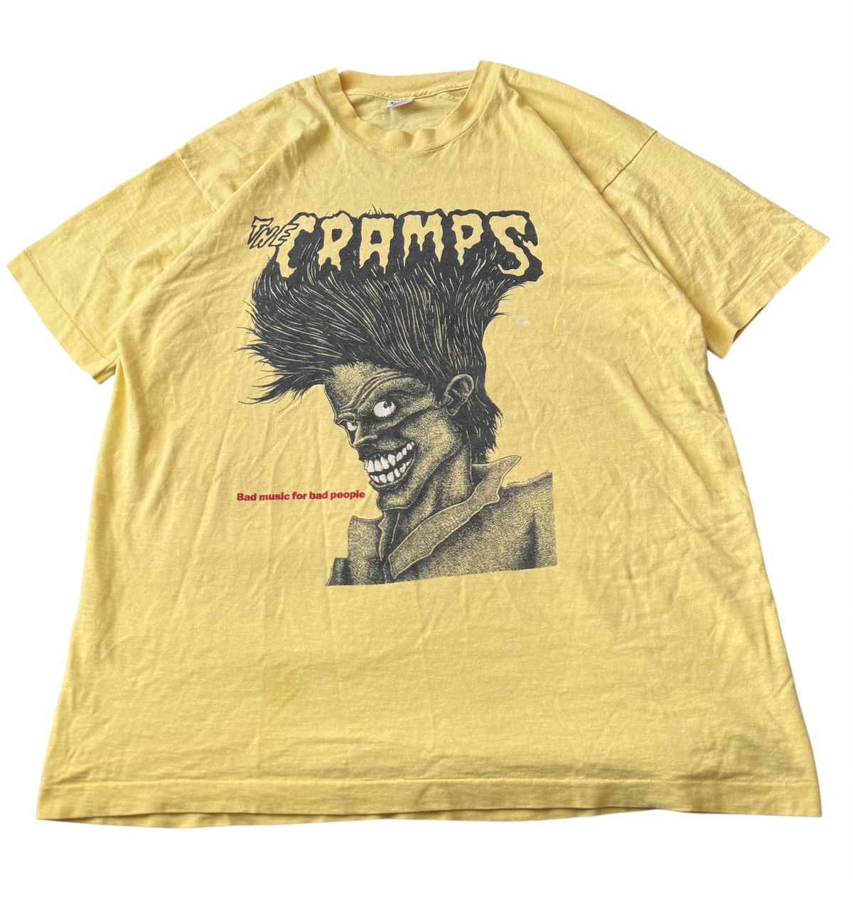 Band Tees Vintage 90s The Cramps Bad Music Bad People Band Tee Punk Xl Hoodie, Sweatshirt | PodTeesHub.com