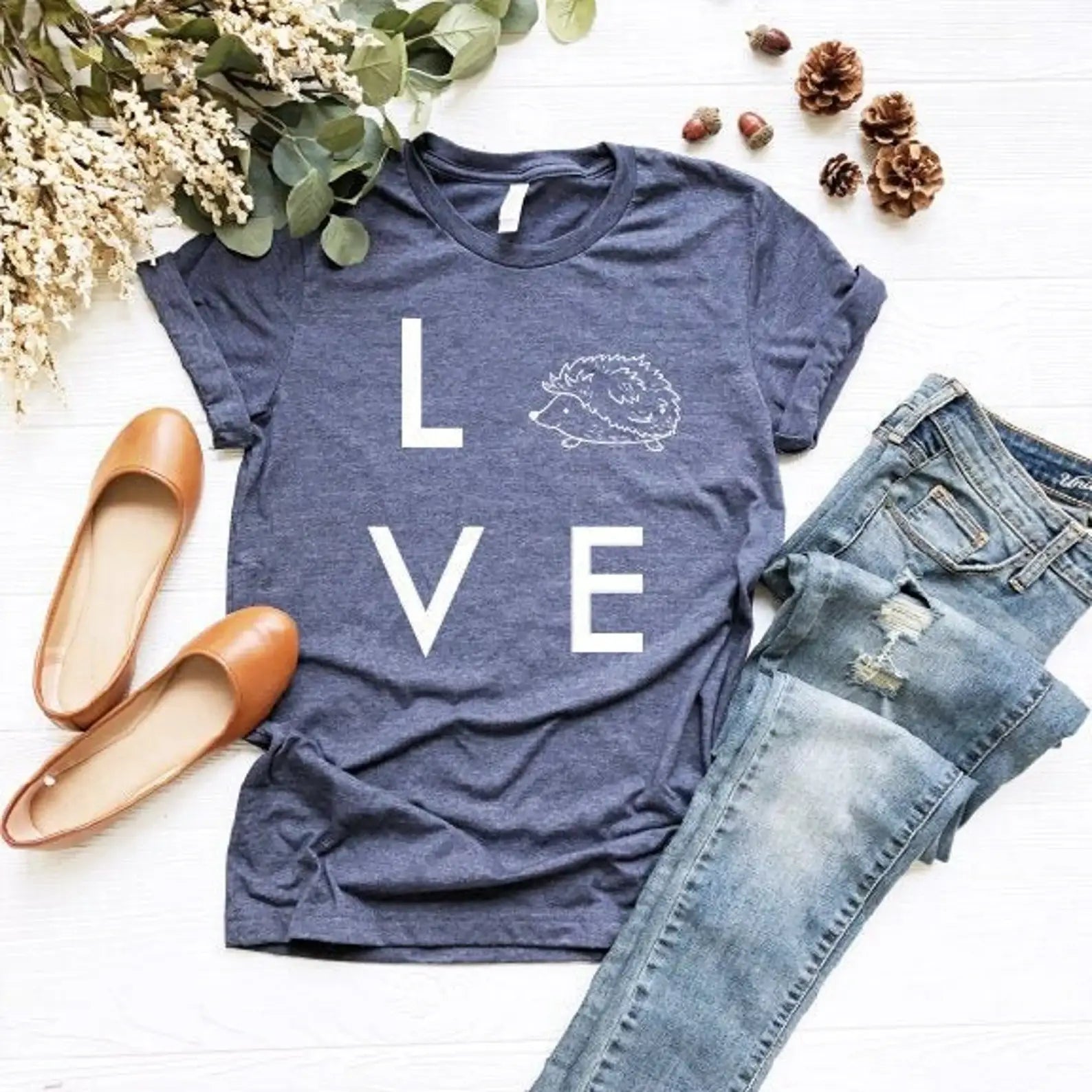 Love Hedgehog T-Shirt Hoodie, Sweatshirt | PodTeesHub.com