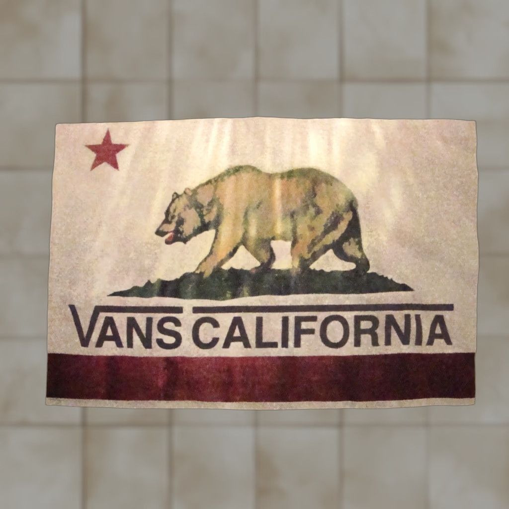Vans California Off The Wall Cali Souvenir Skateboarding Skateboards T Shirt M Gray Short Sleev Hoodie, Sweatshirt