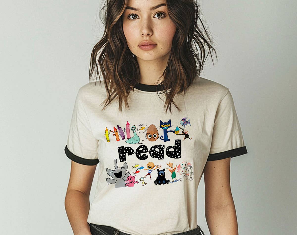 Read Kids Book Character - Back To School Teacher Ringer Tee Hoodie, Sweatshirt | PodTeesHub.com