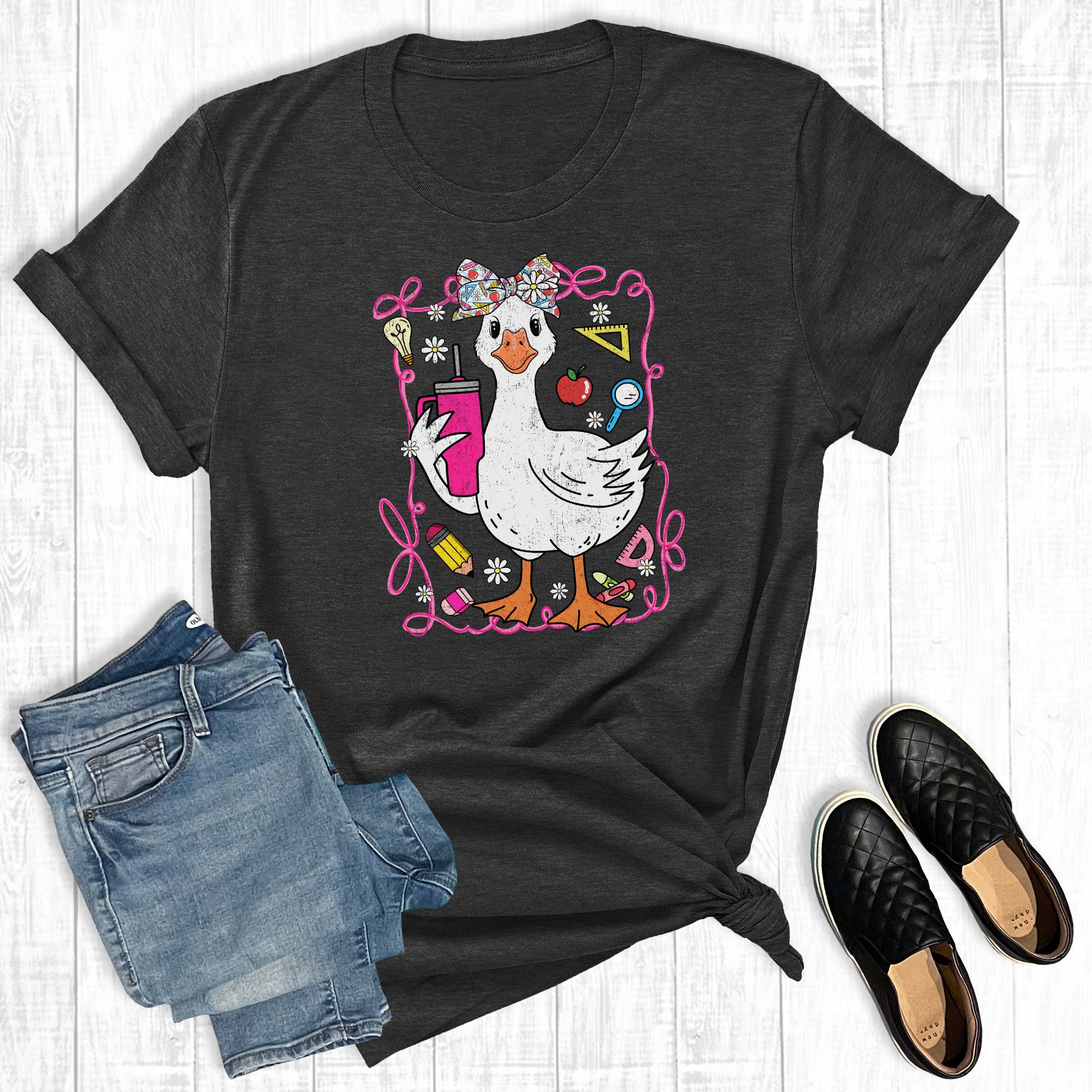 Back To School Silly Goose Teacher Graphic Tee Hoodie, Sweatshirt | PodTeesHub.com